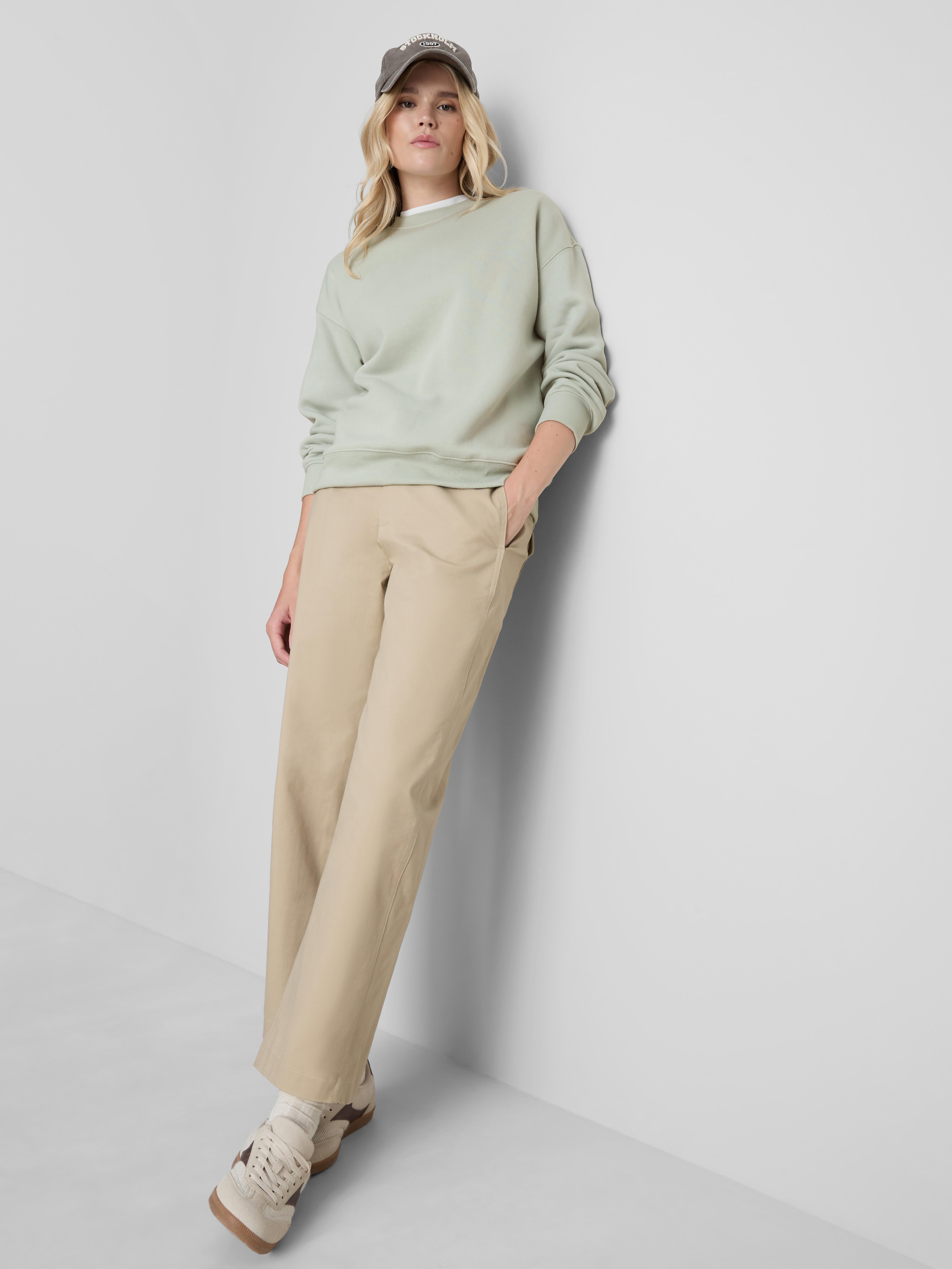 Essential Cotton Blend Sweatshirt - Light Green