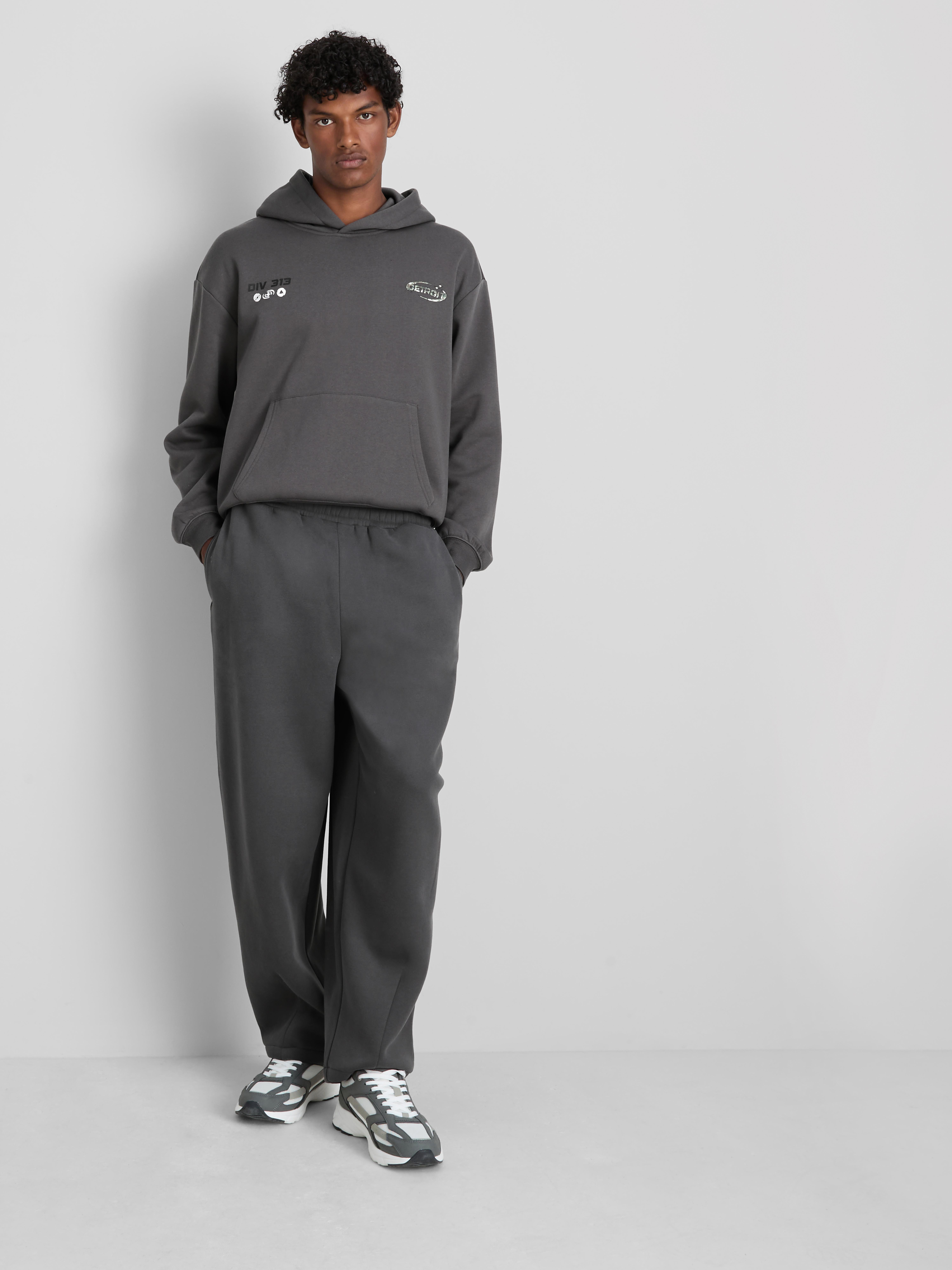 Cotton-Rich Balloon-Fit Joggers - Charcoal