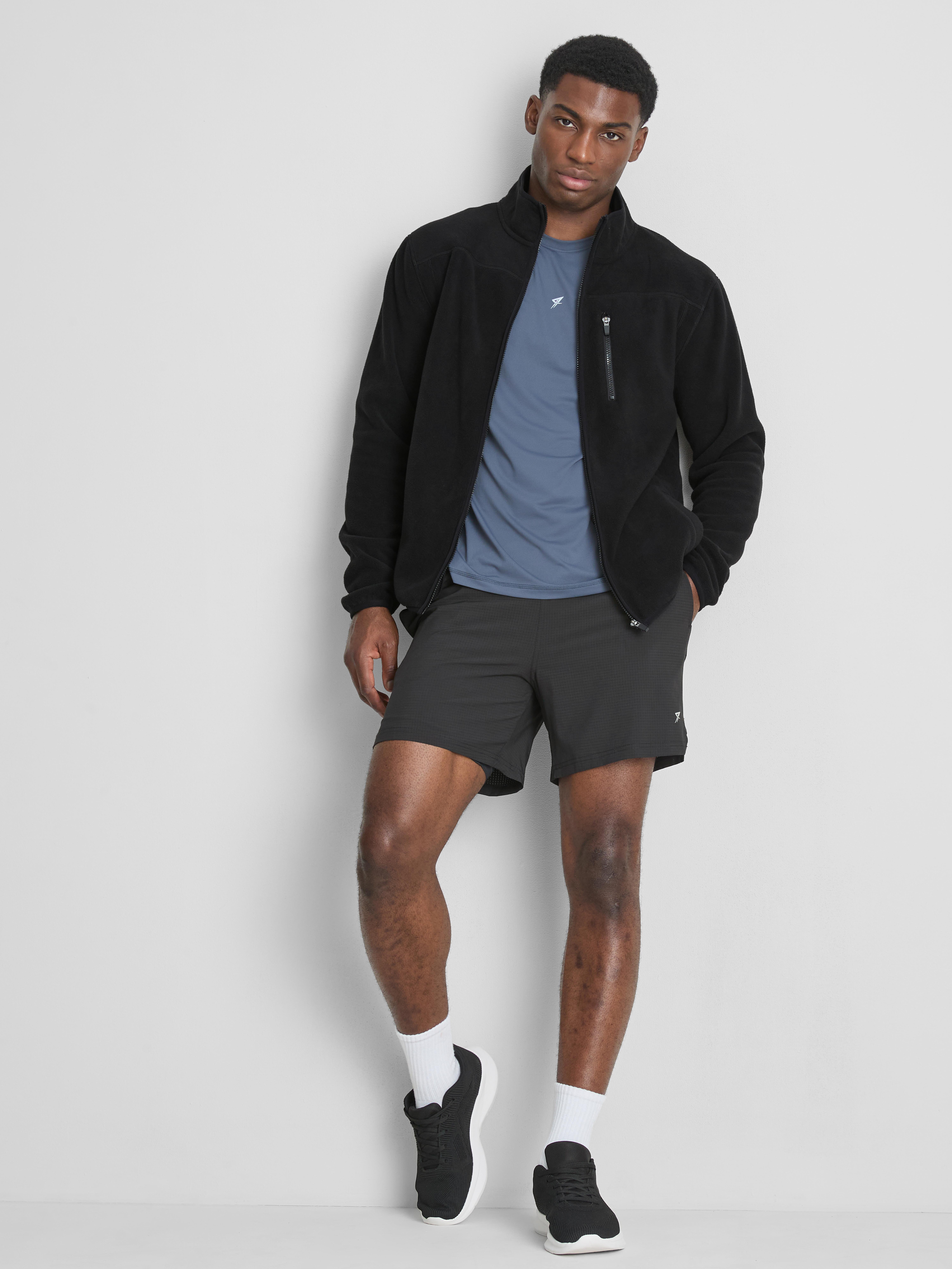 Zip-Up Fleece Jacket - Black