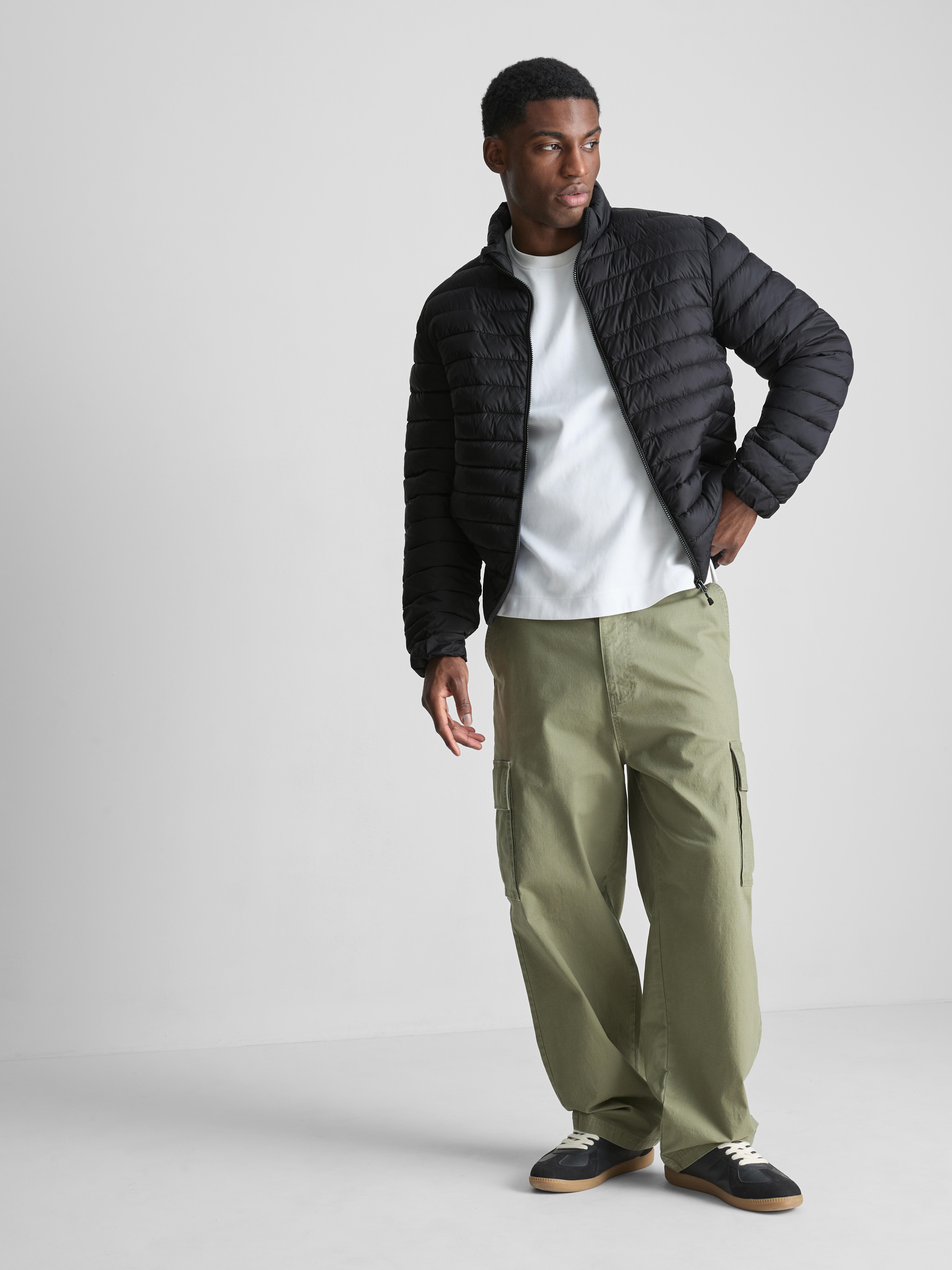 Padded Puffer Jacket - Black