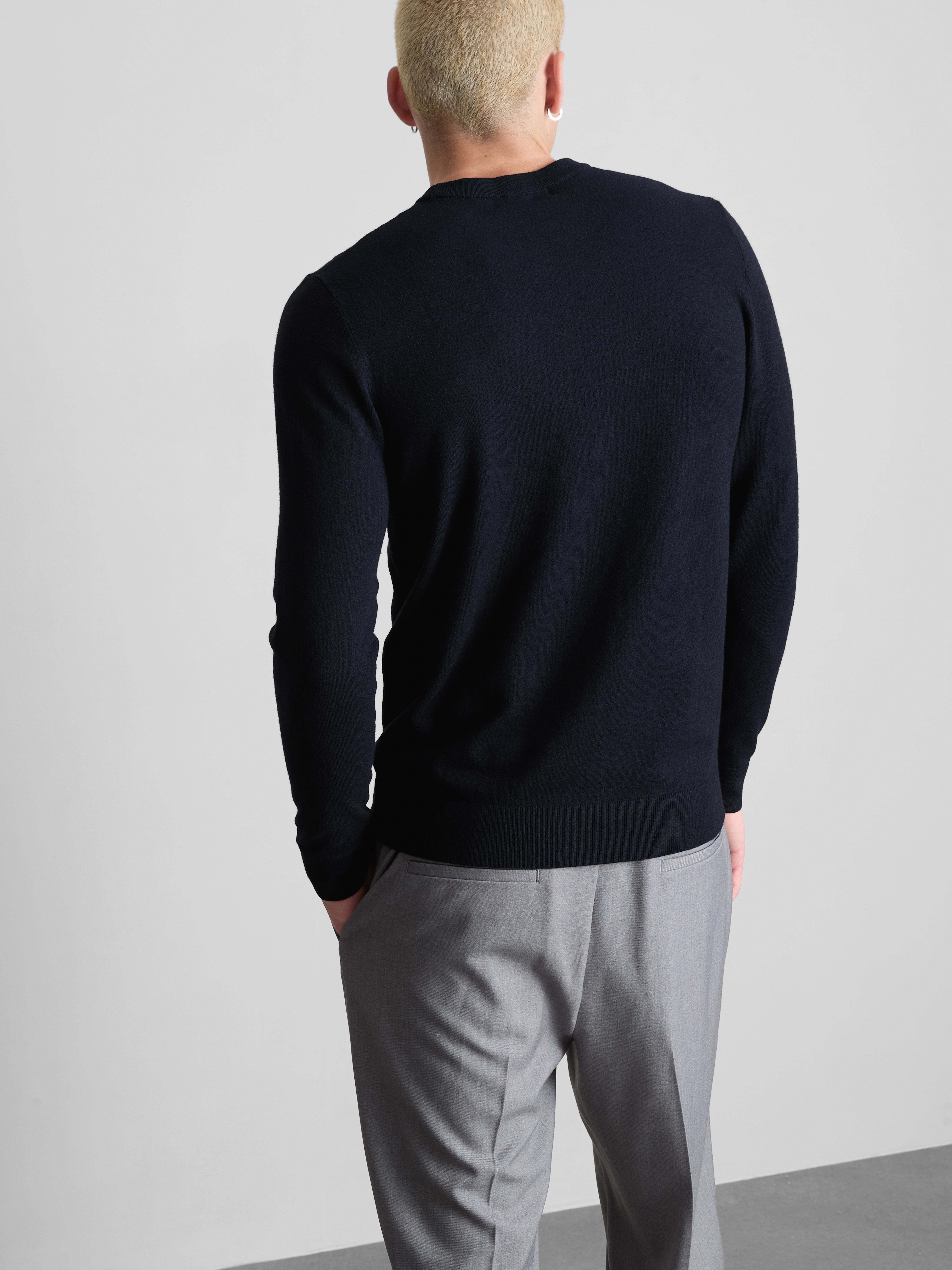 Crew Neck Sweater - Navy