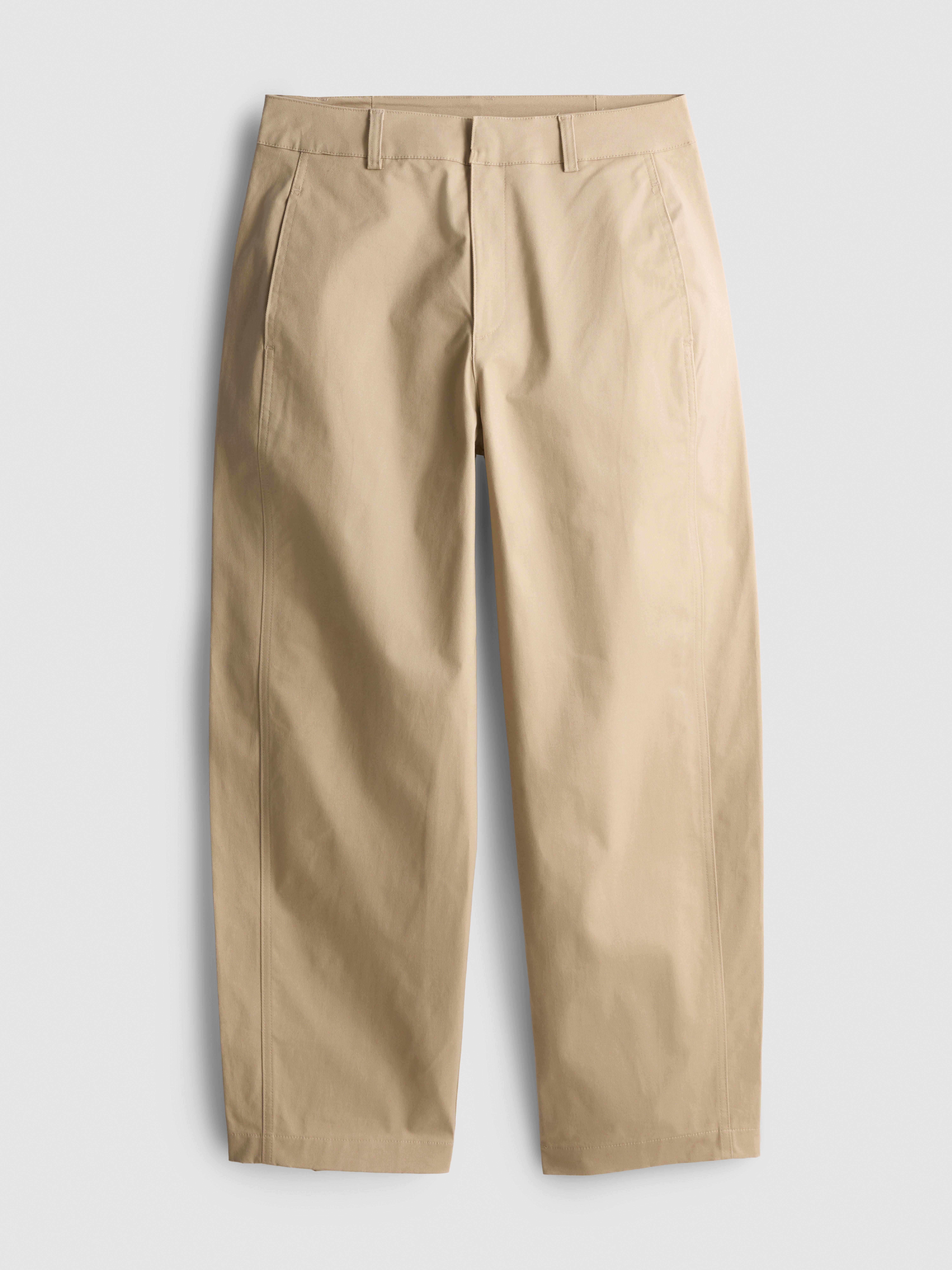 Cotton-Rich Barrel-Leg Utility Pants - Stone