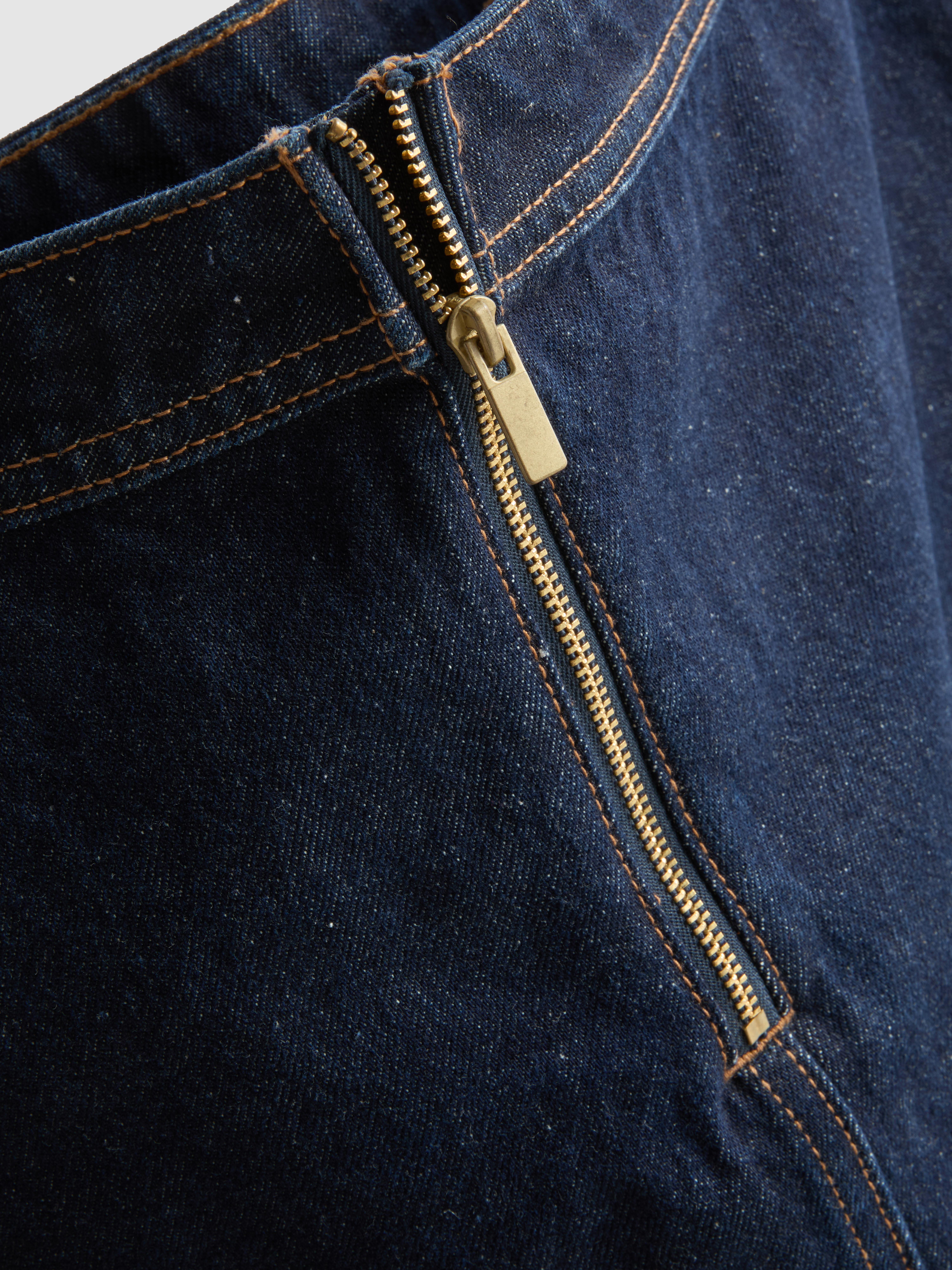 Paula Echevarría Cotton Denim Pocket Detail Mini Skirt - Indigo