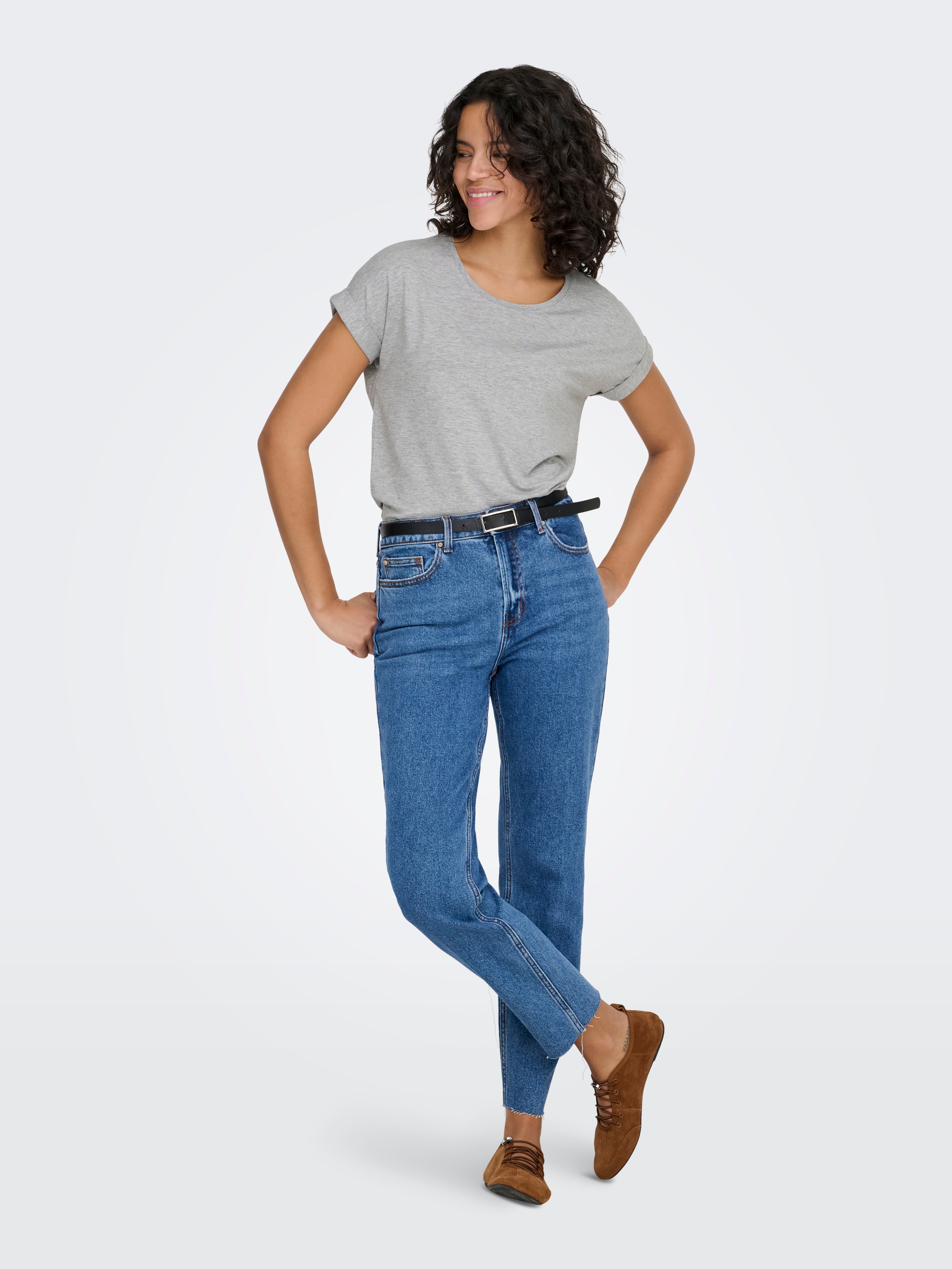 ONLMOSTER Top Light Grey Melange