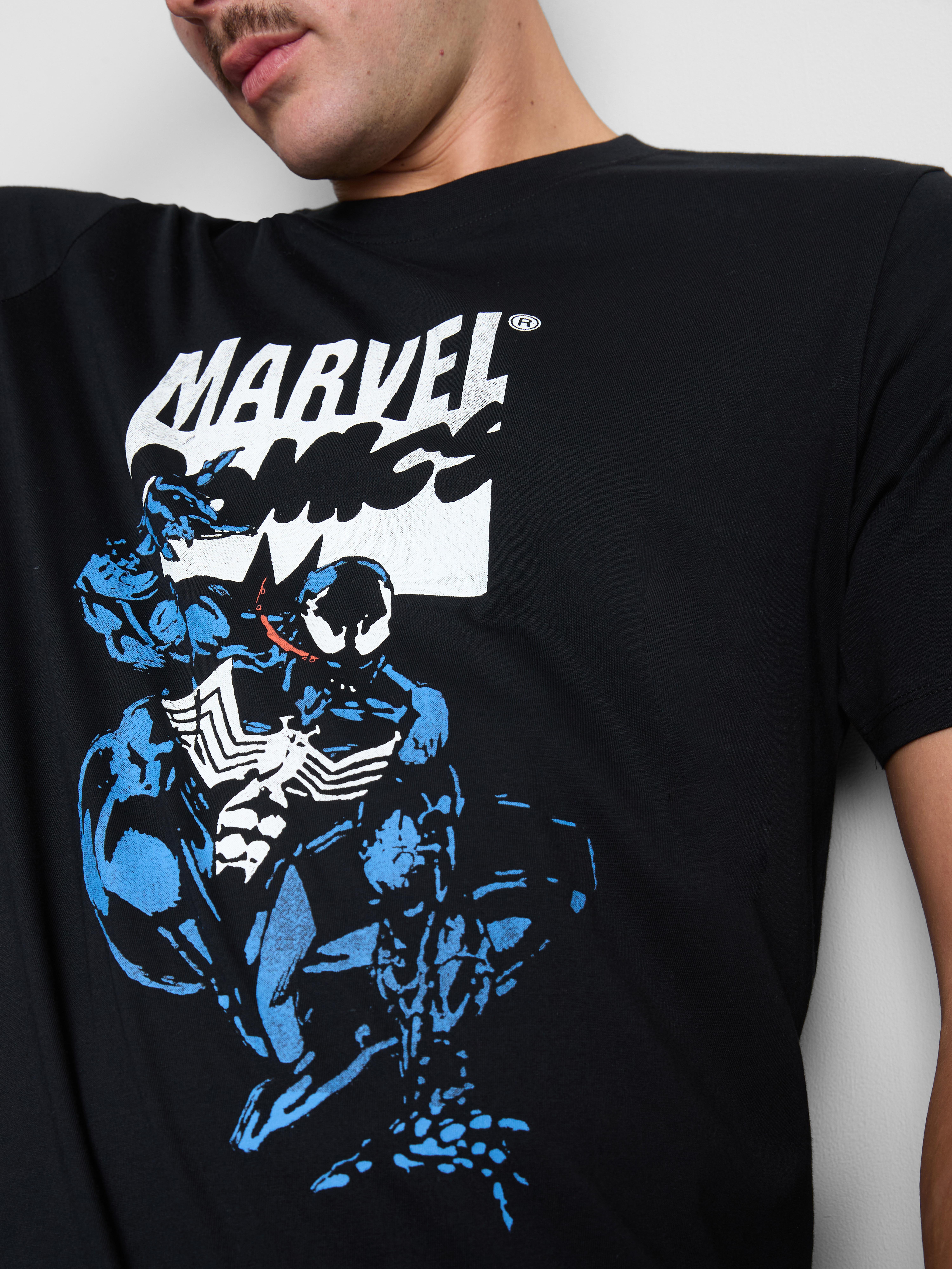 MARVEL Pure Cotton Venom Graphic T-Shirt - Black