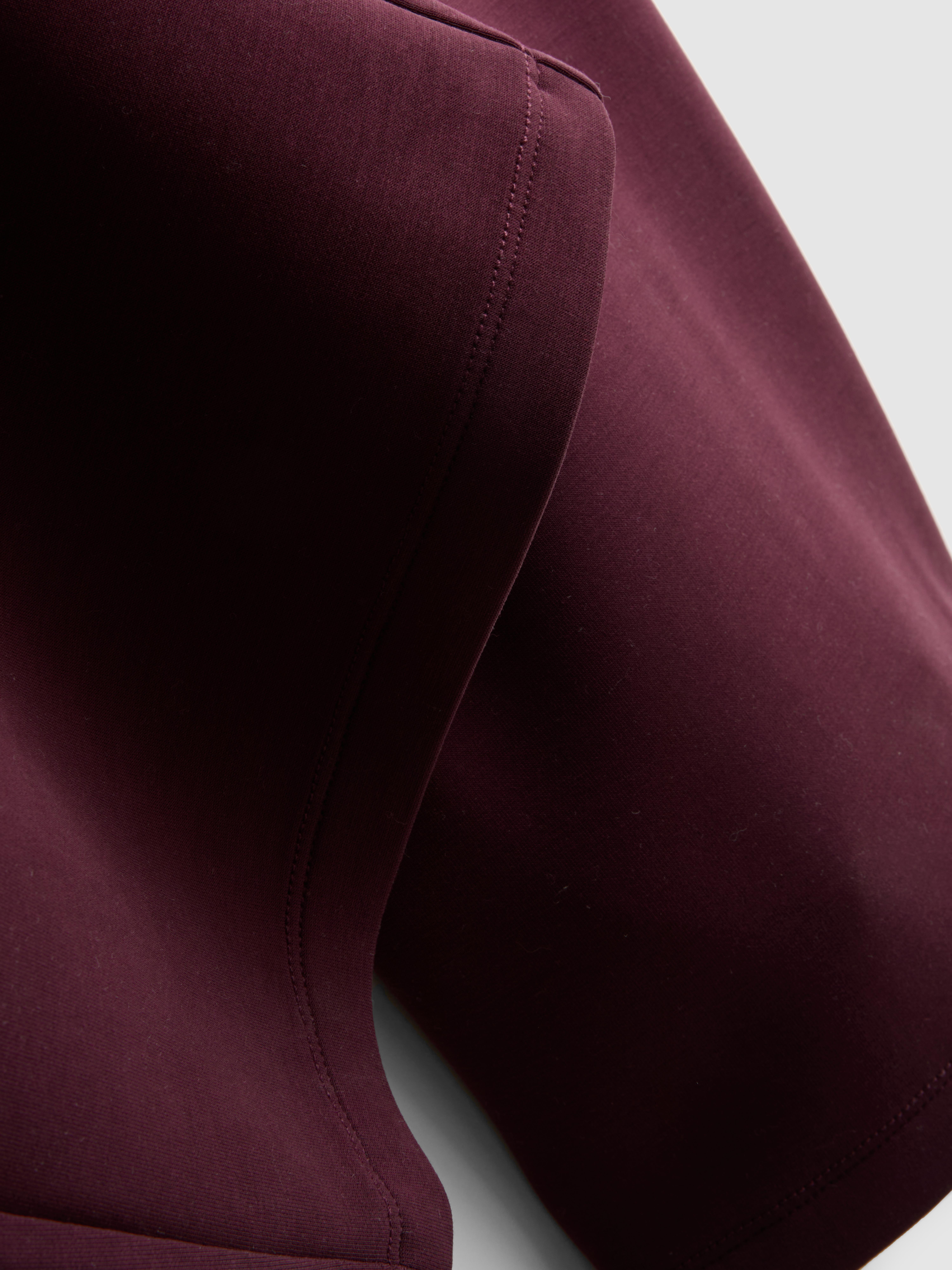 Modal Blend Wide Leg Joggers - Burgundy