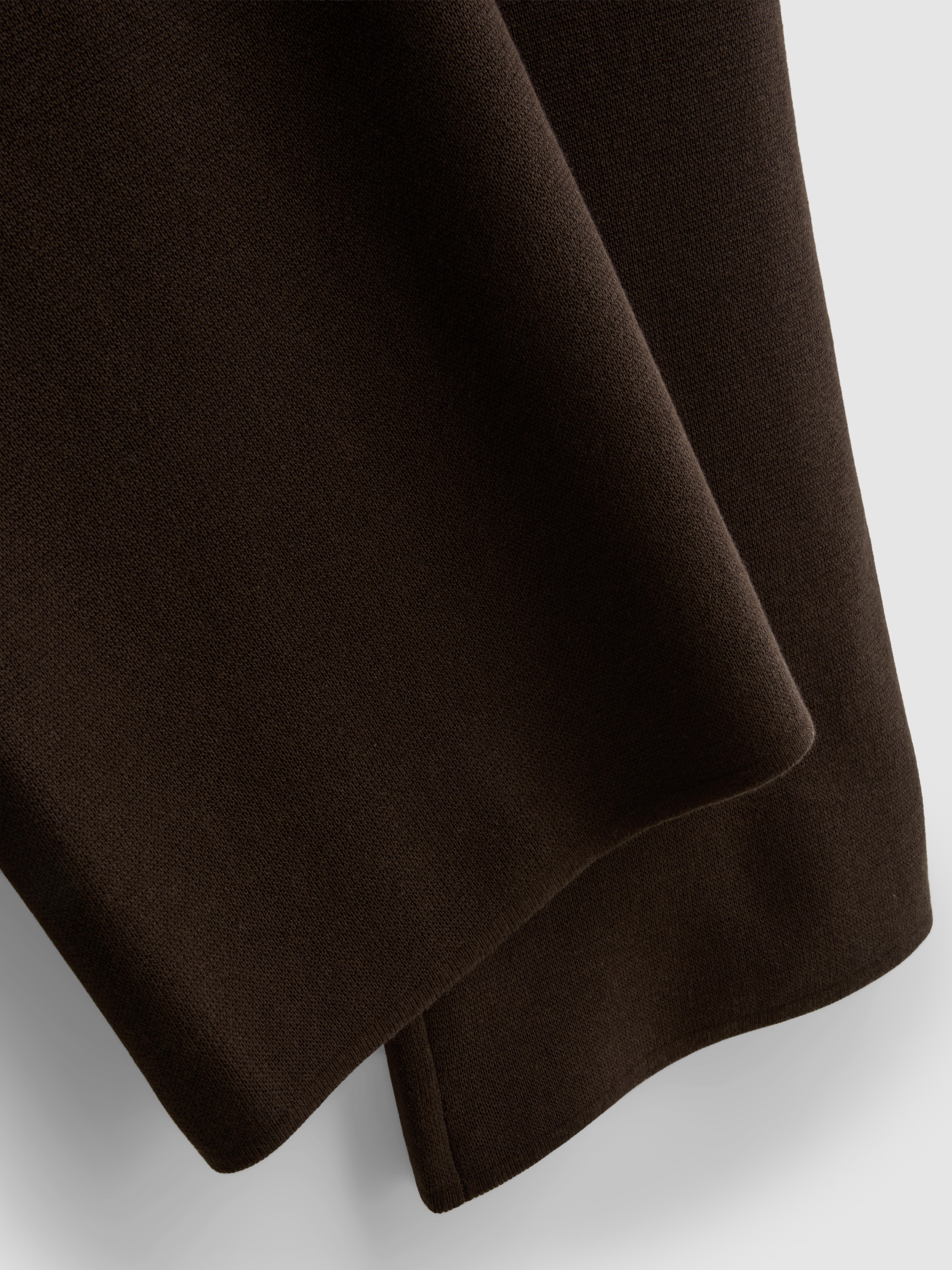 Compact Knit Wide-Leg Pants - Chocolate