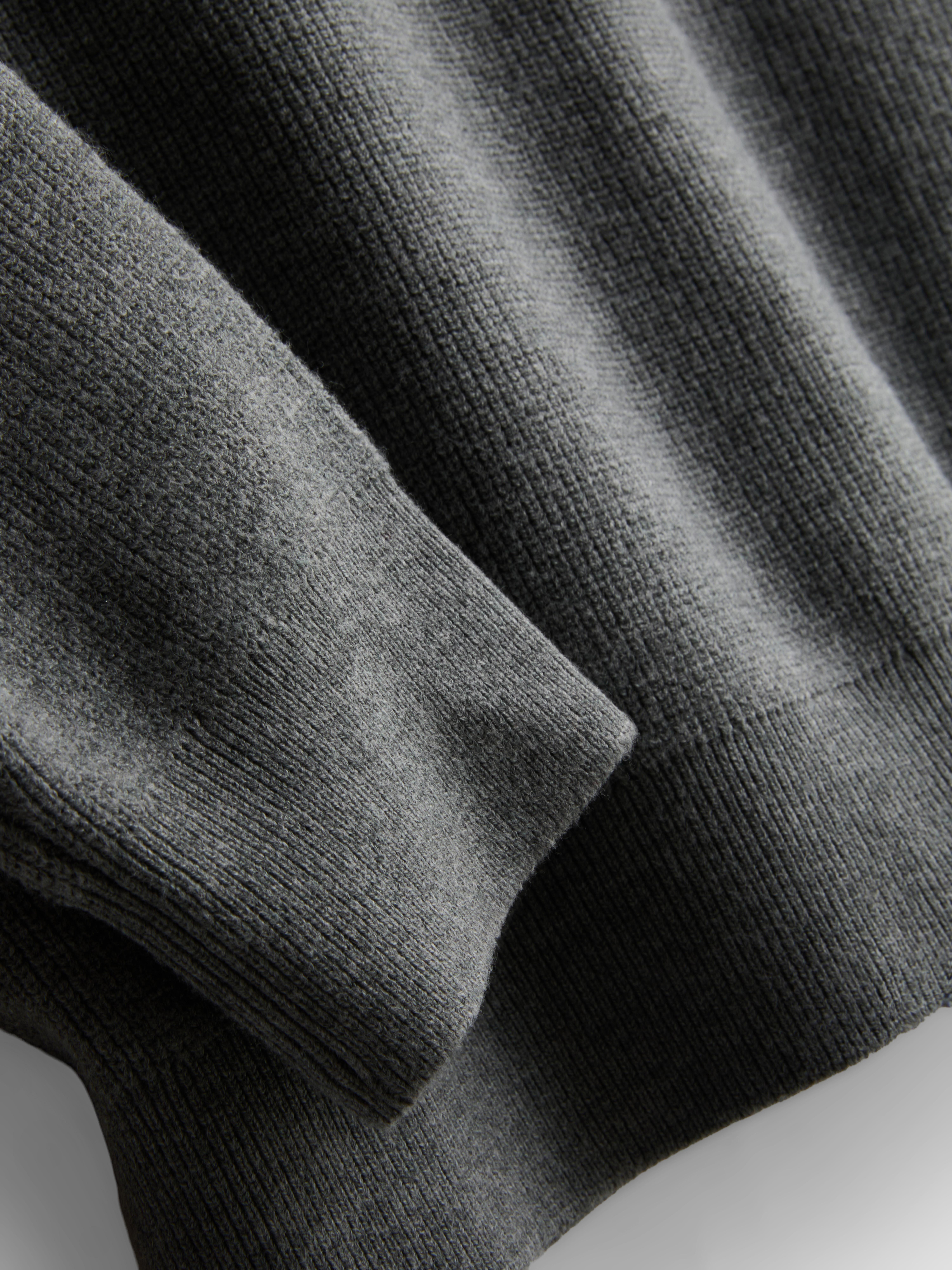 Knit Polo Sweater - Charcoal