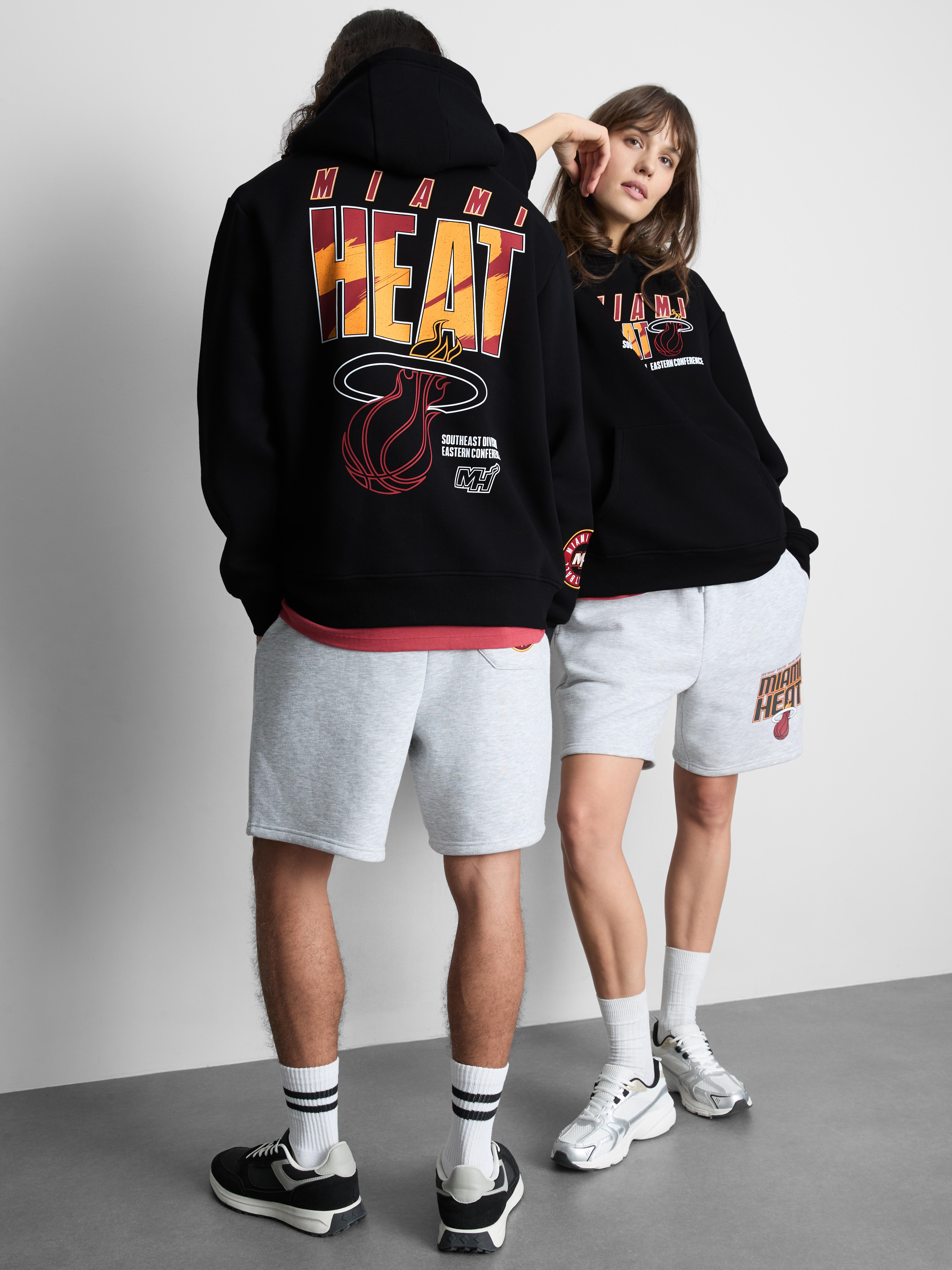 NBA Miami Heat Cotton-Rich Hoodie - Black