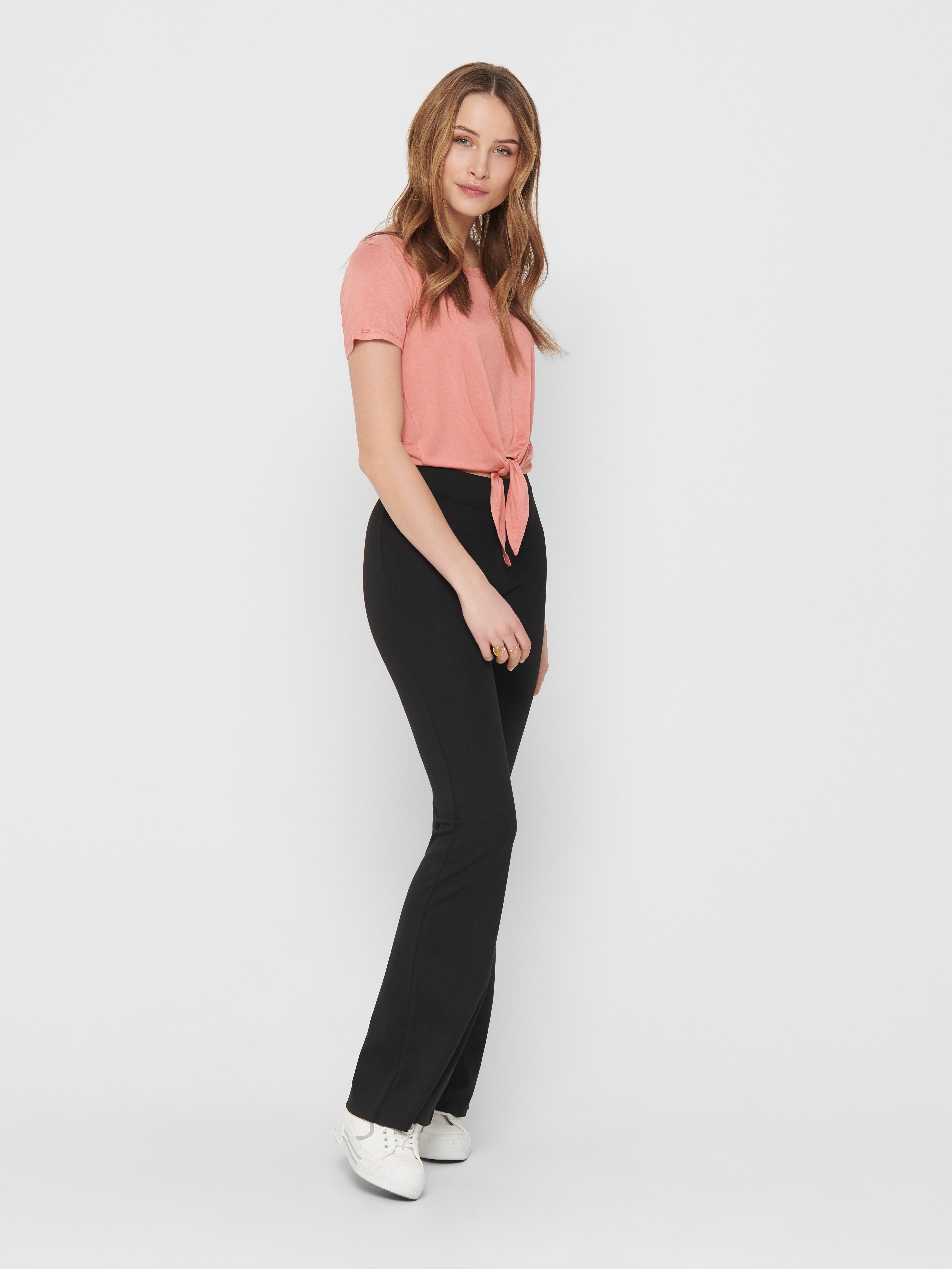 ONLFEVER Regular Fit Wide-leg trousers Black