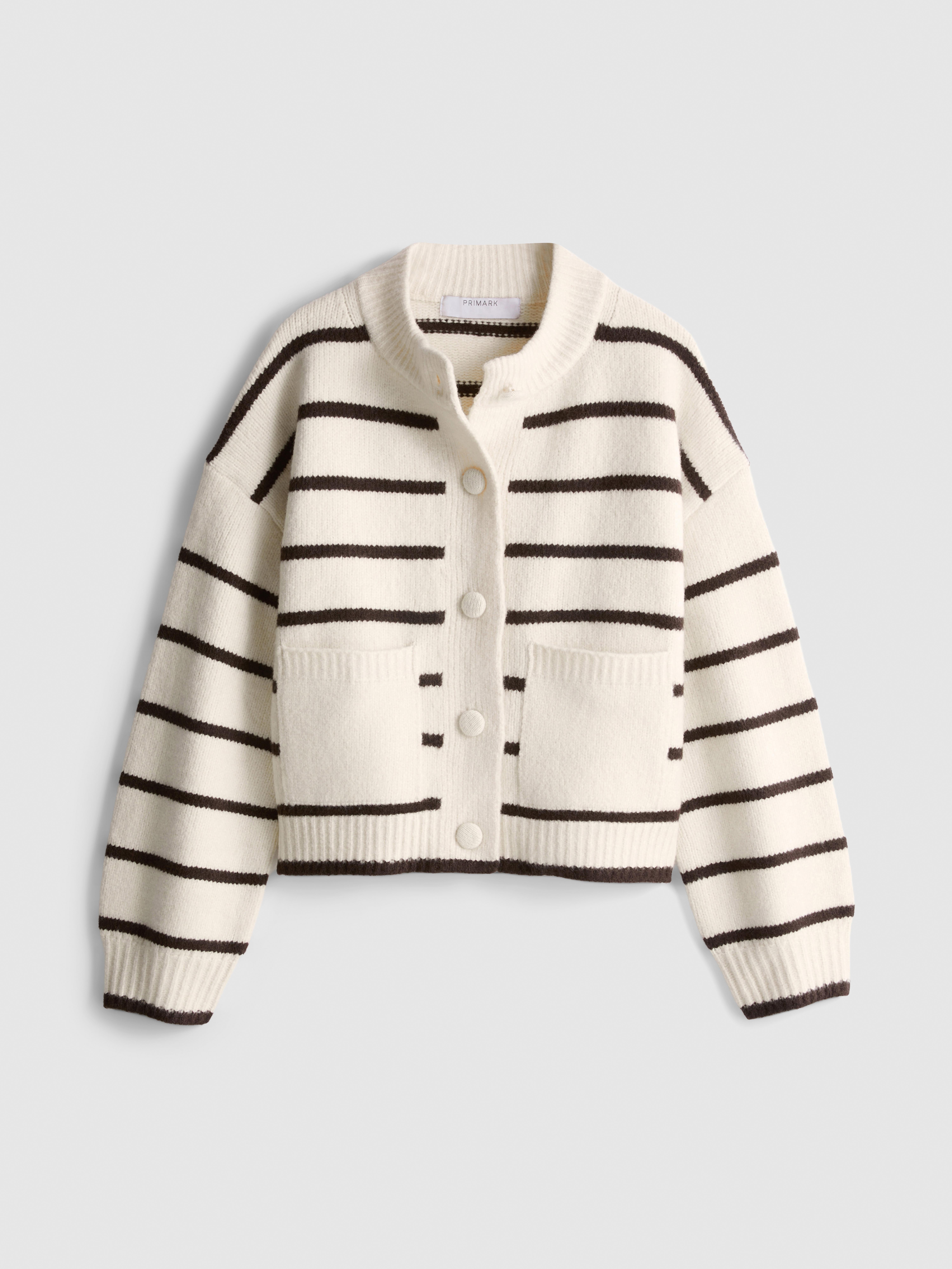Knitted Bomber Cardigan - Chocolate