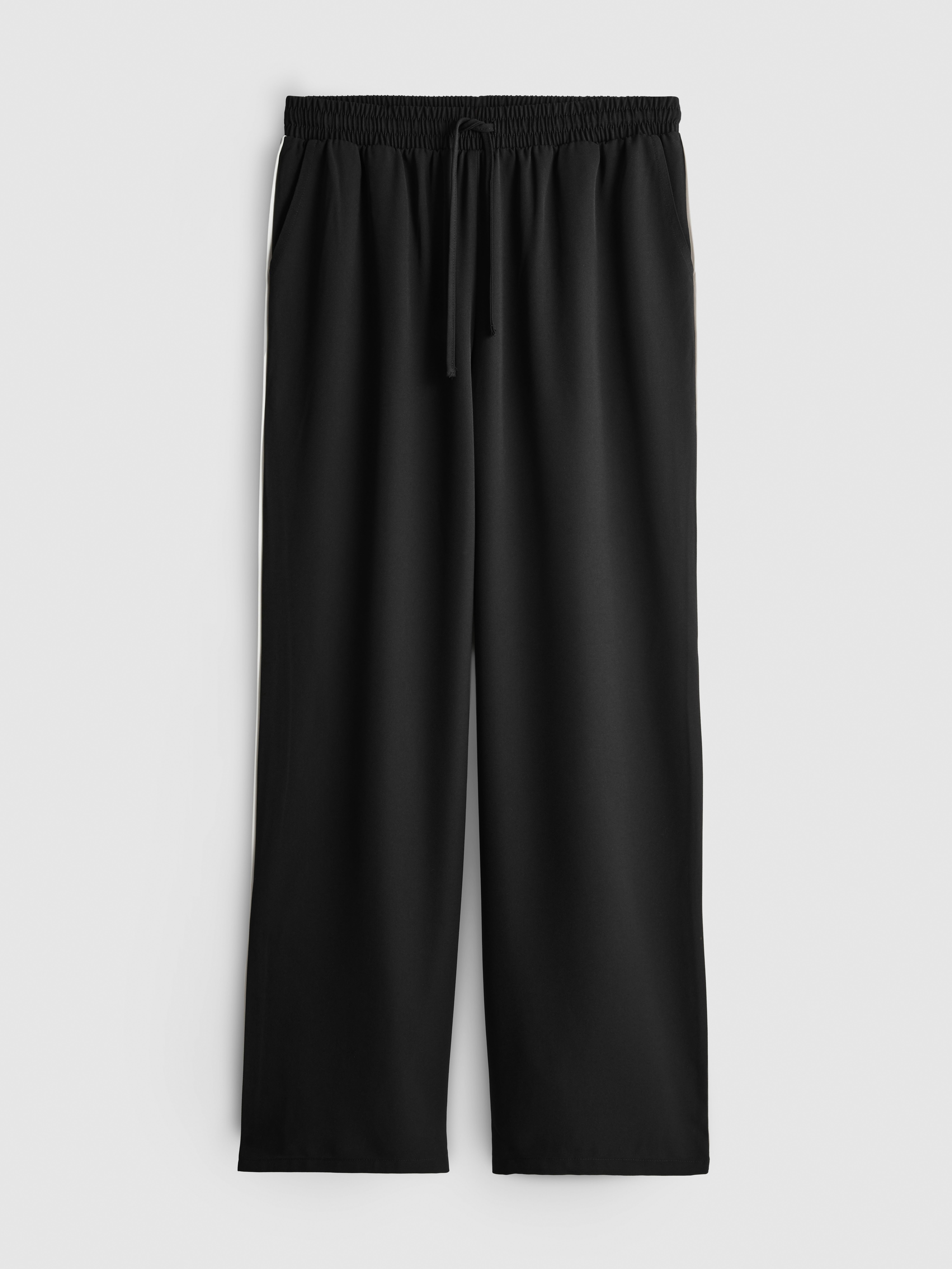 Side-Stripe Joggers - Black
