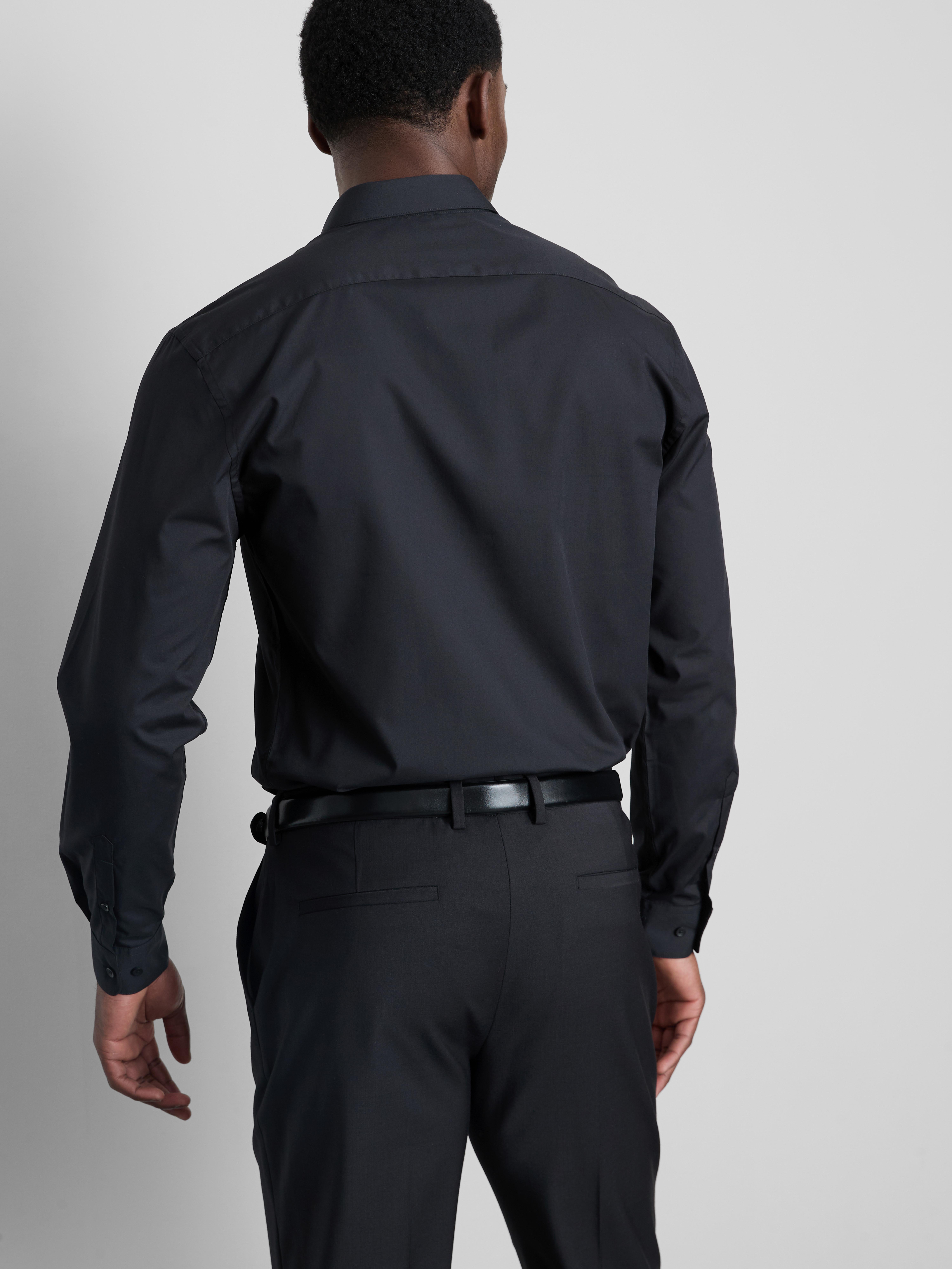 Long Sleeve Regular Fit Formal Shirt - Black