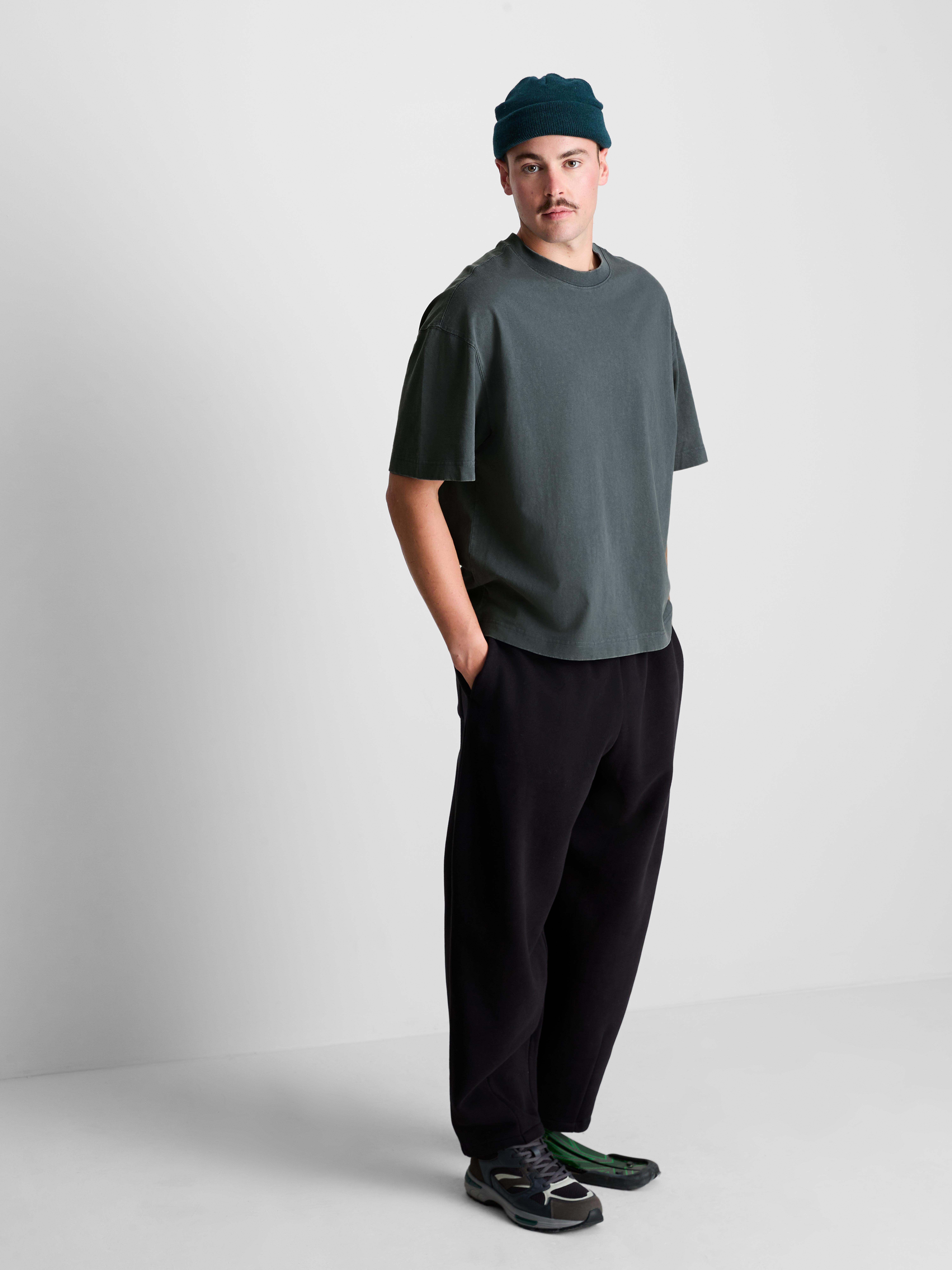 Pure Cotton Boxy T-Shirt - Dark Blue