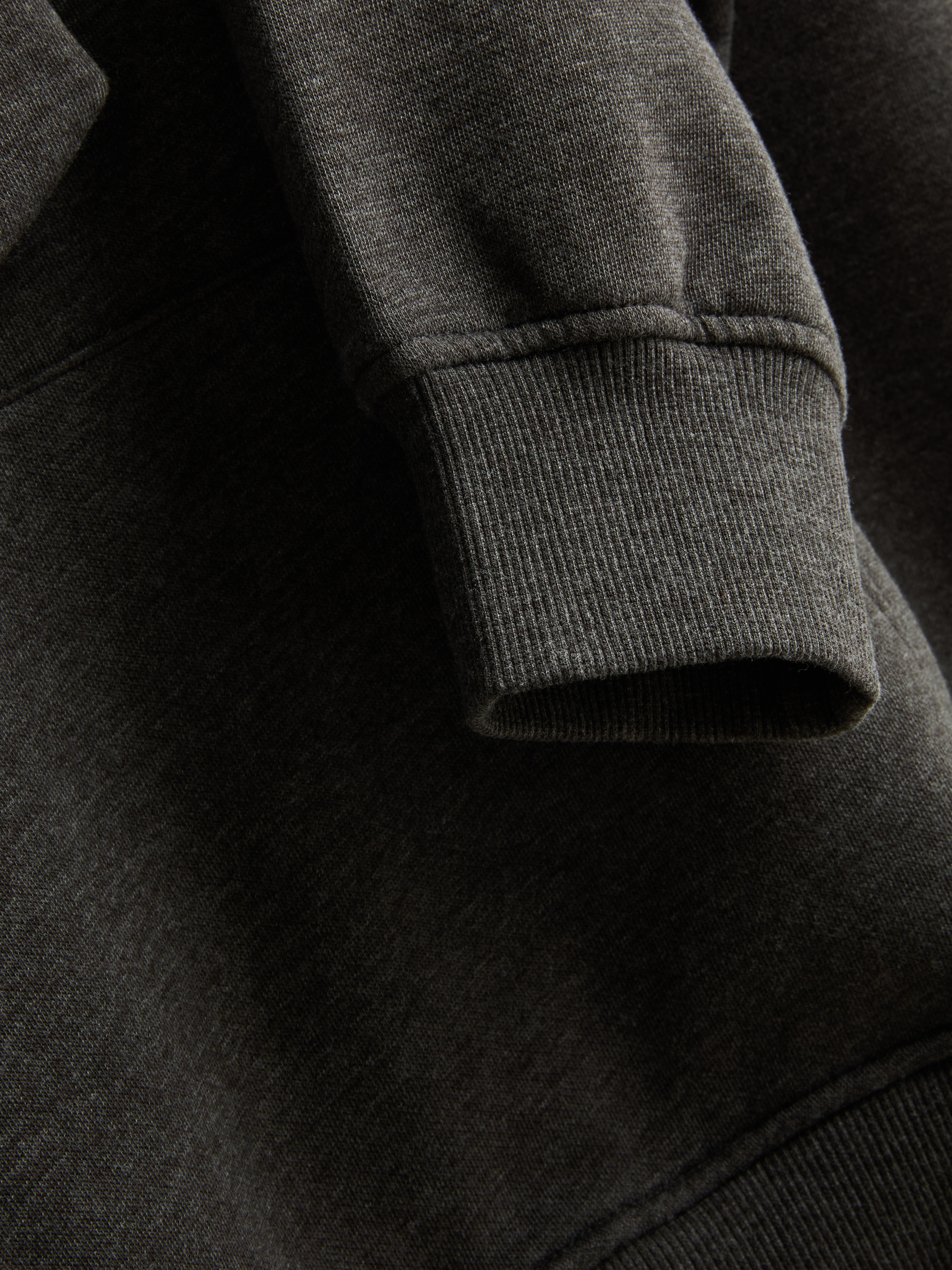 Paula Echevarría Cotton-Rich Bow Tie Hoodie - Charcoal Heather