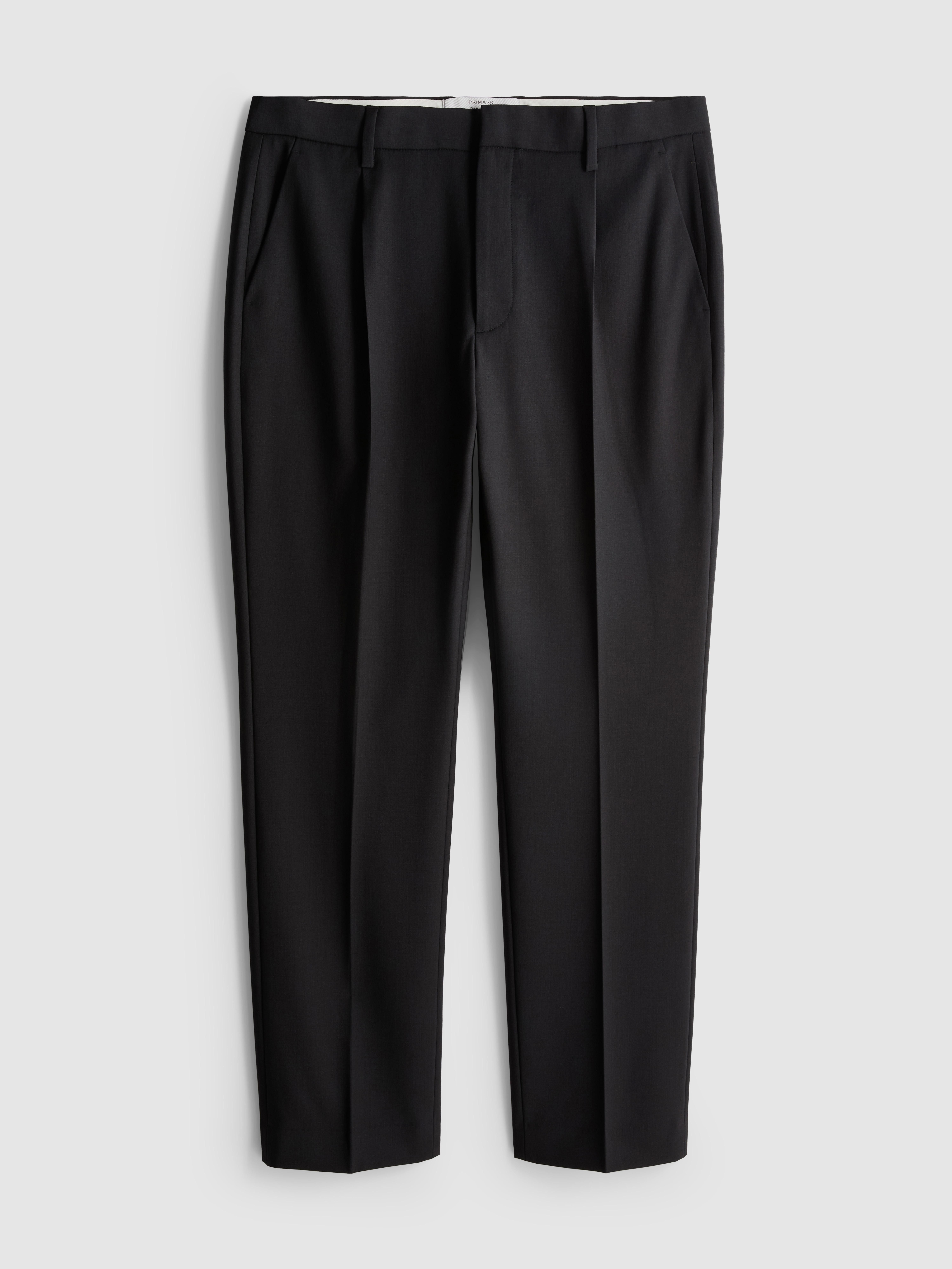 Regular Fit Classic Suit Pants - Black