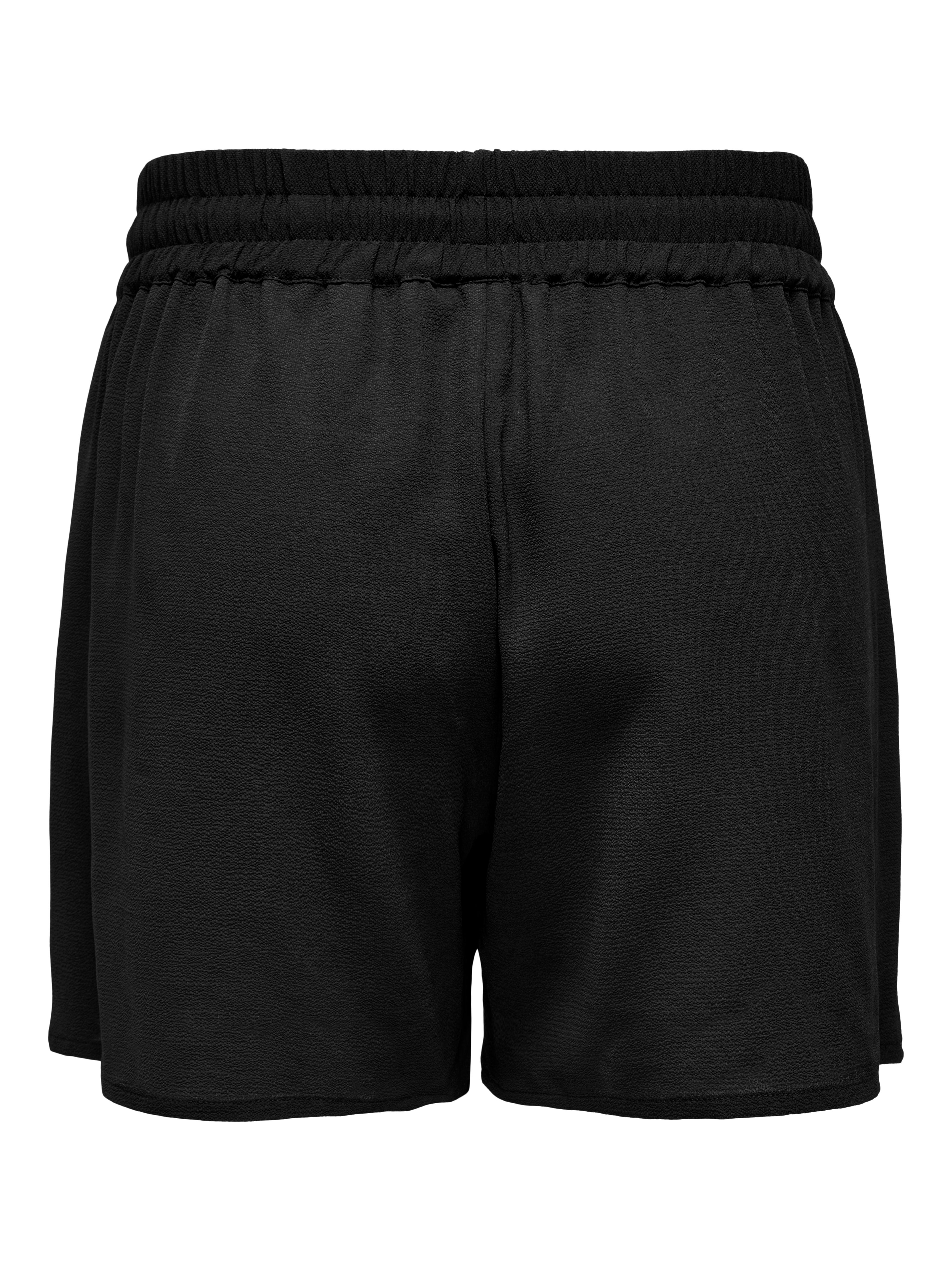 CARLUX Mid waist Regular Fit Shorts Black