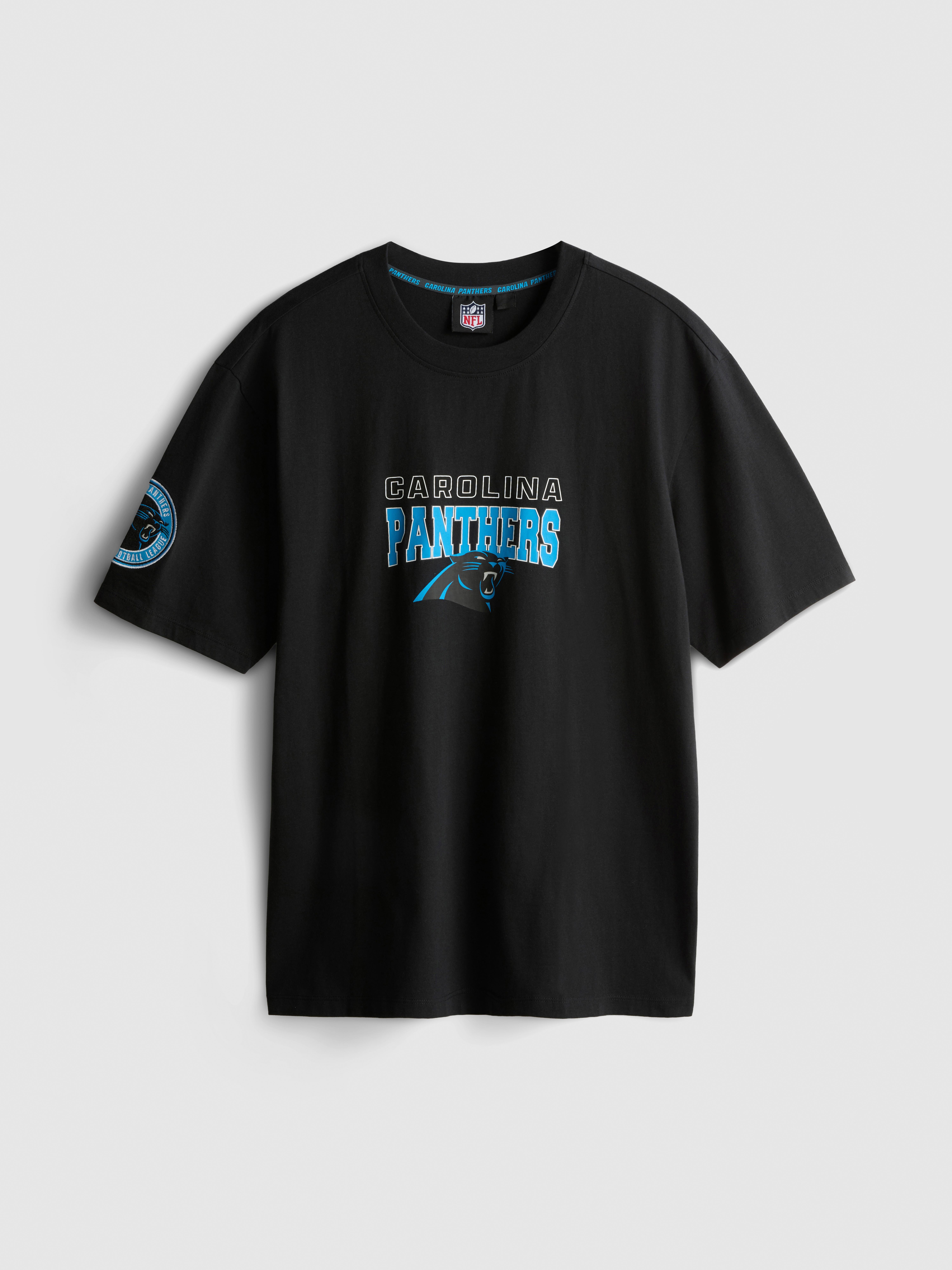 NFL Carolina Panthers Pure Cotton T-Shirt - Black