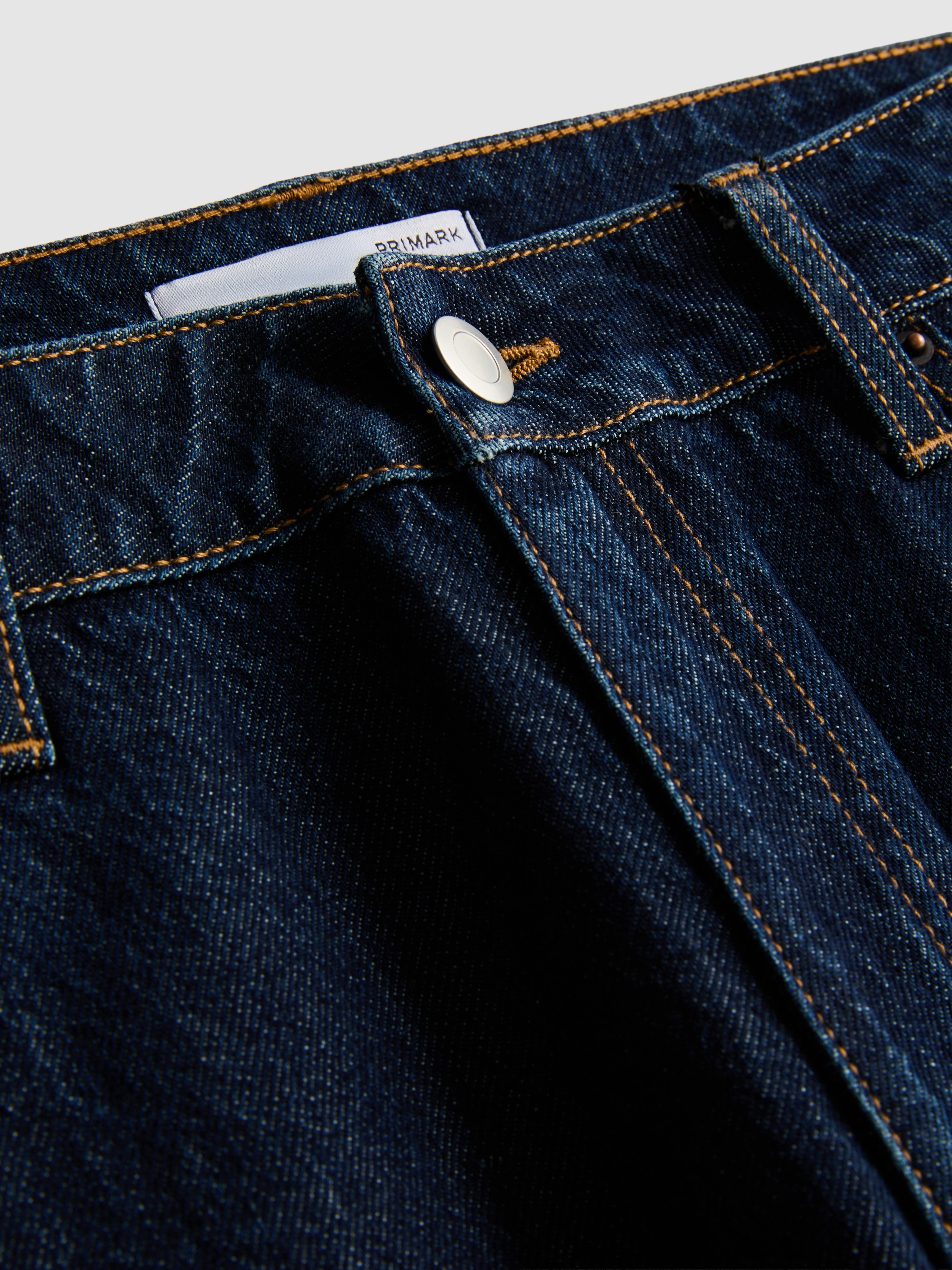Mid-Rise Cotton Denim Straight-Leg Jeans - Indigo
