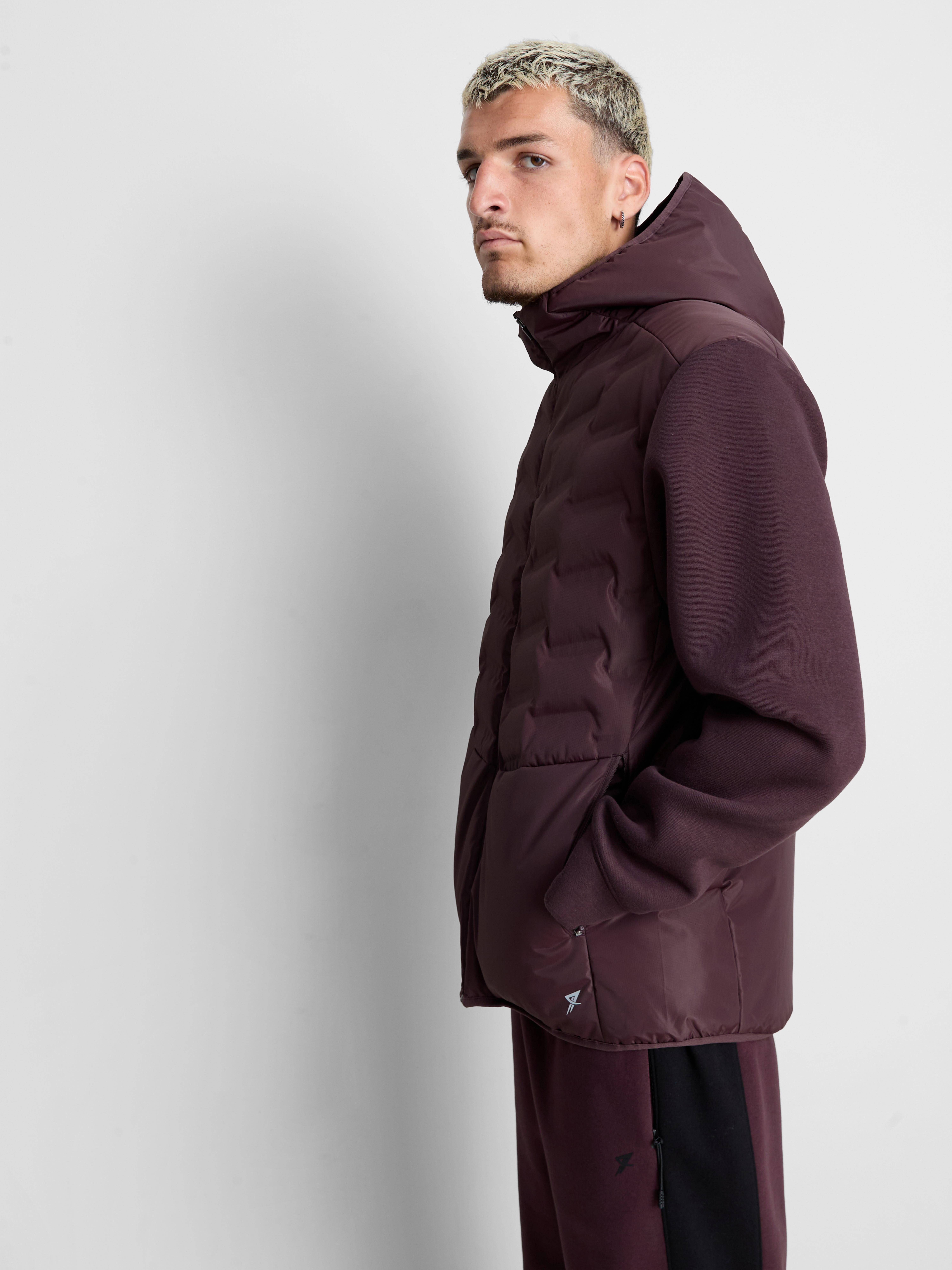 Primark Form | Hybrid Hooded Jacket - Burgundy