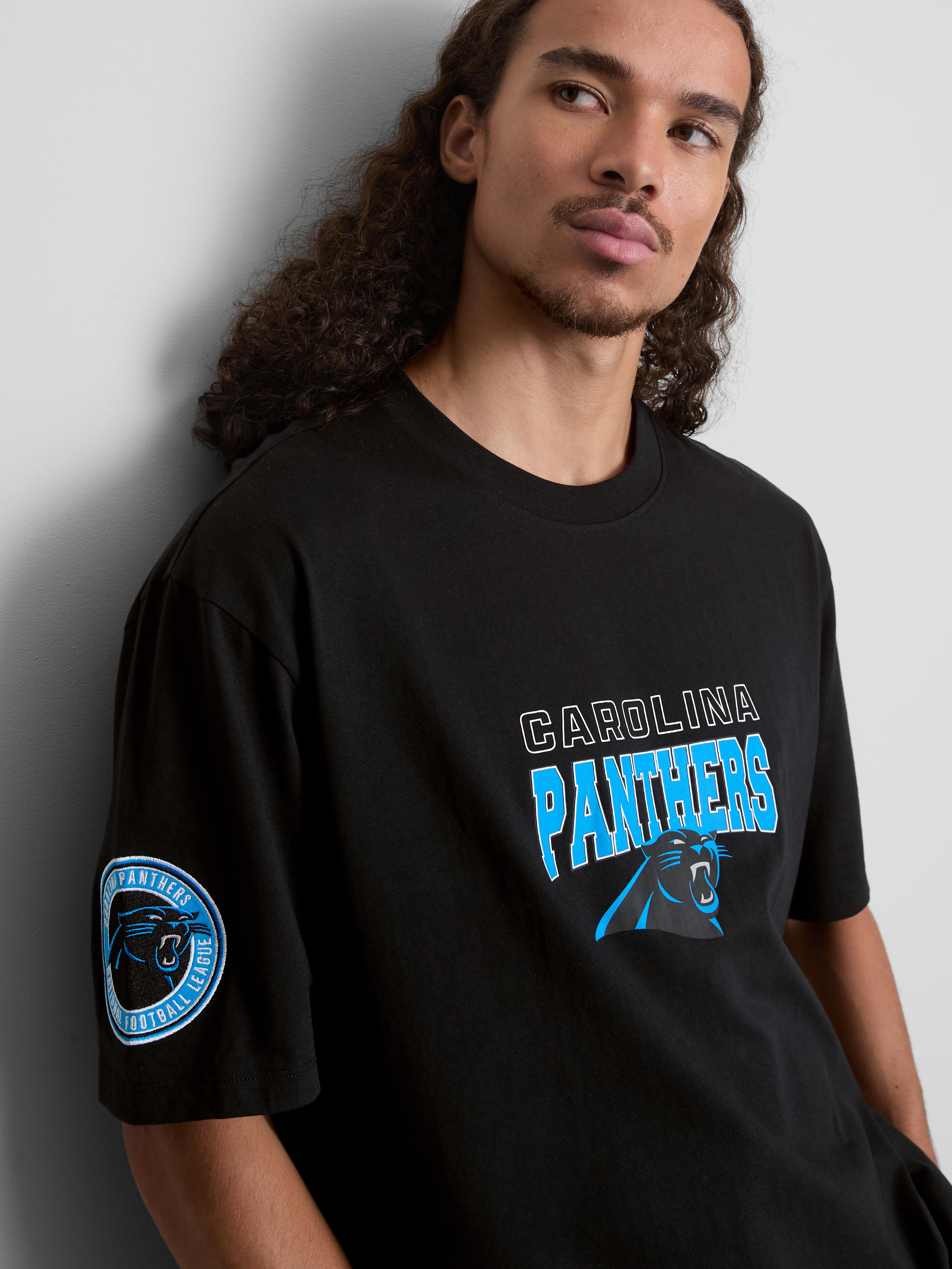 NFL Carolina Panthers Pure Cotton T-Shirt - Black