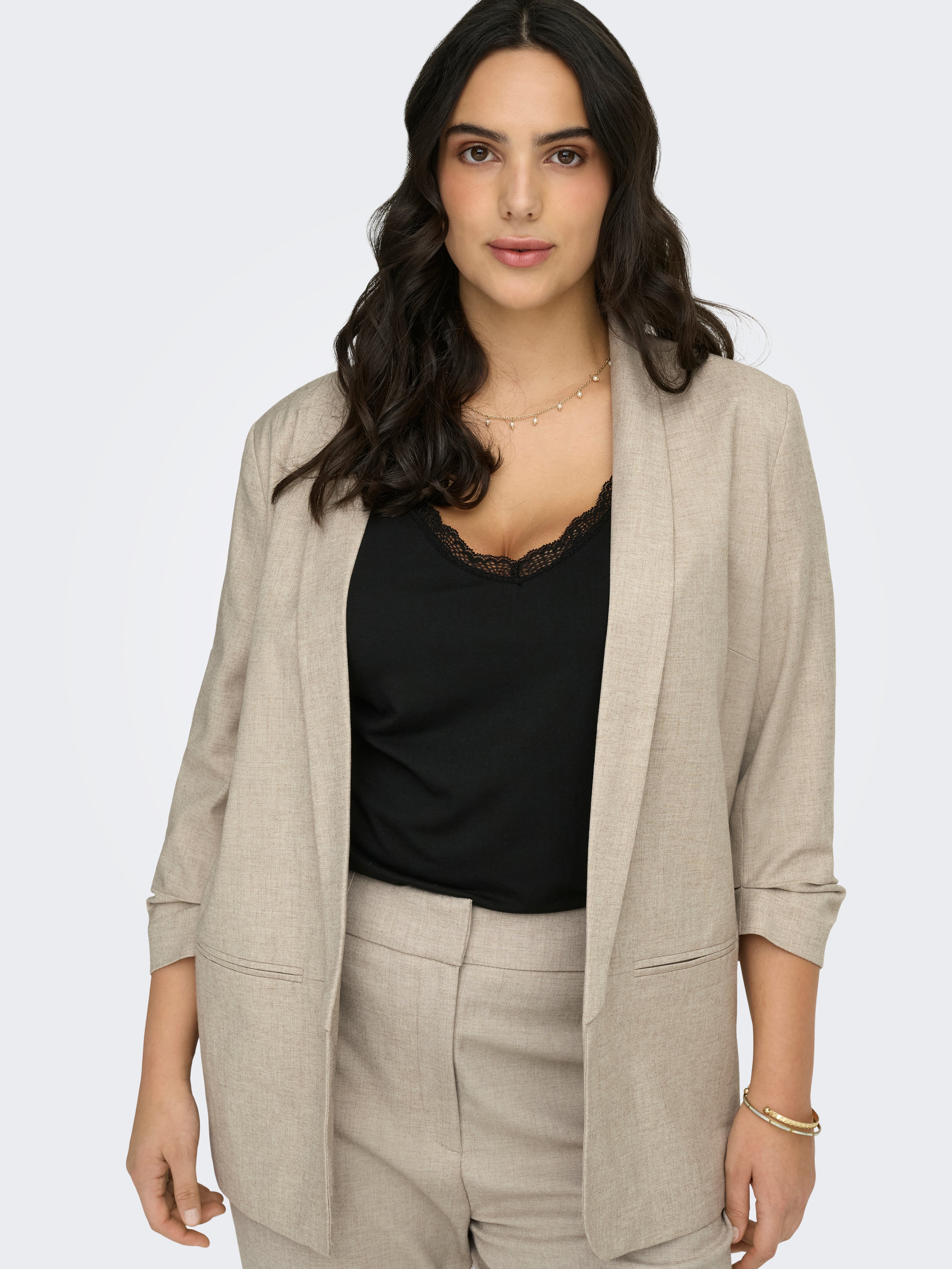 CARELLY Blazer White Pepper