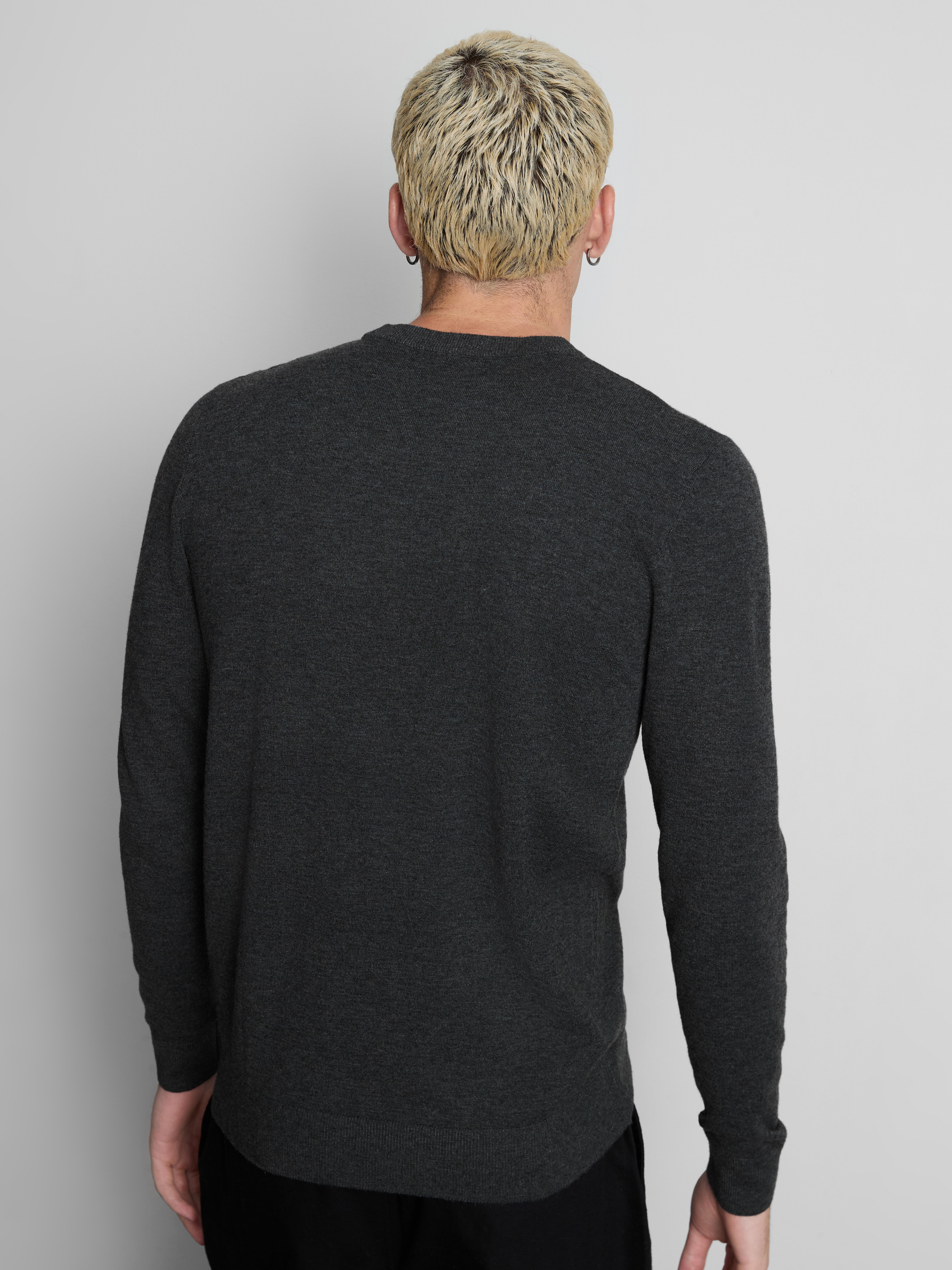 Crew Neck Sweater - Charcoal
