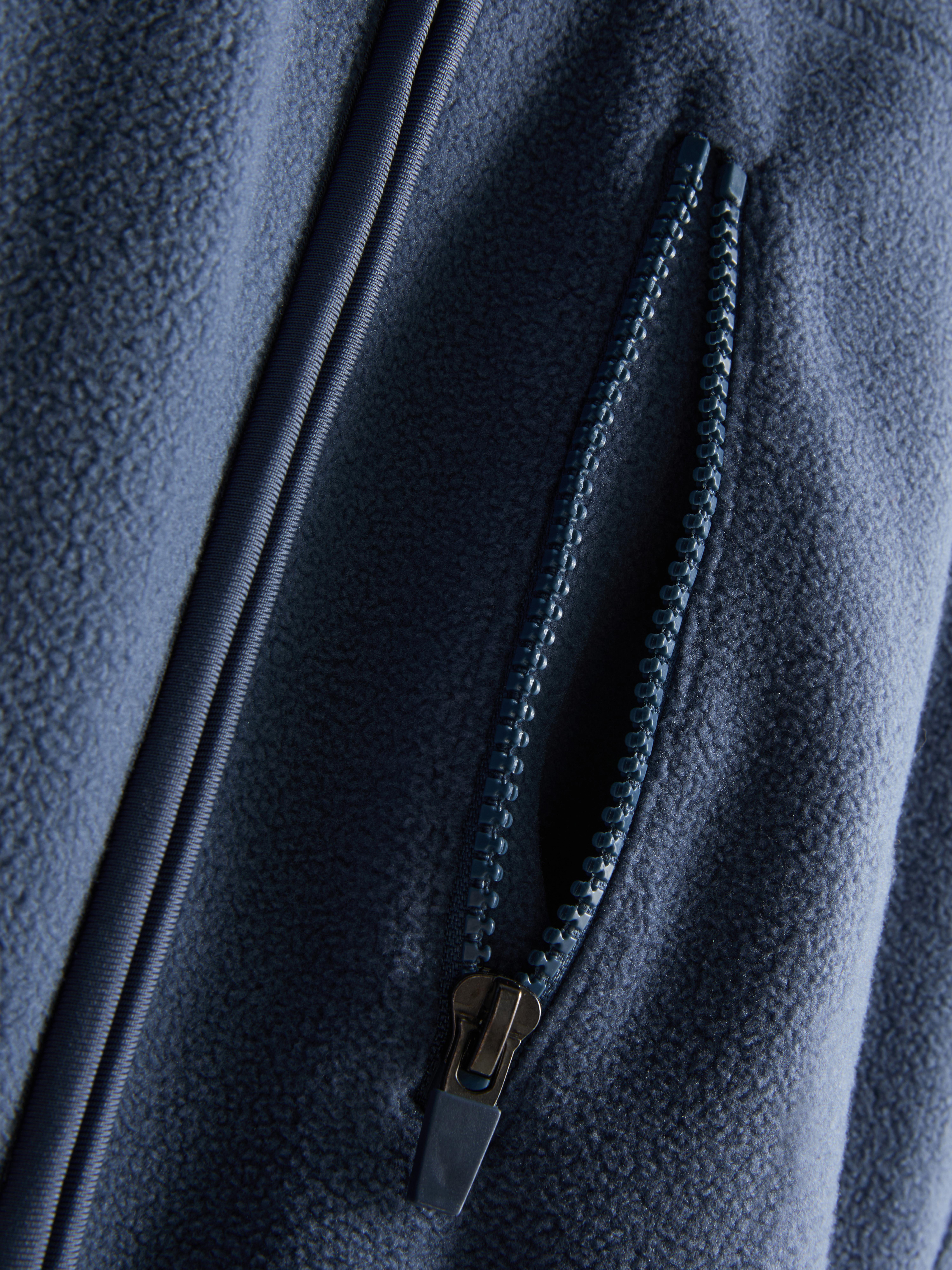 Zip-Up Fleece Jacket - Blue