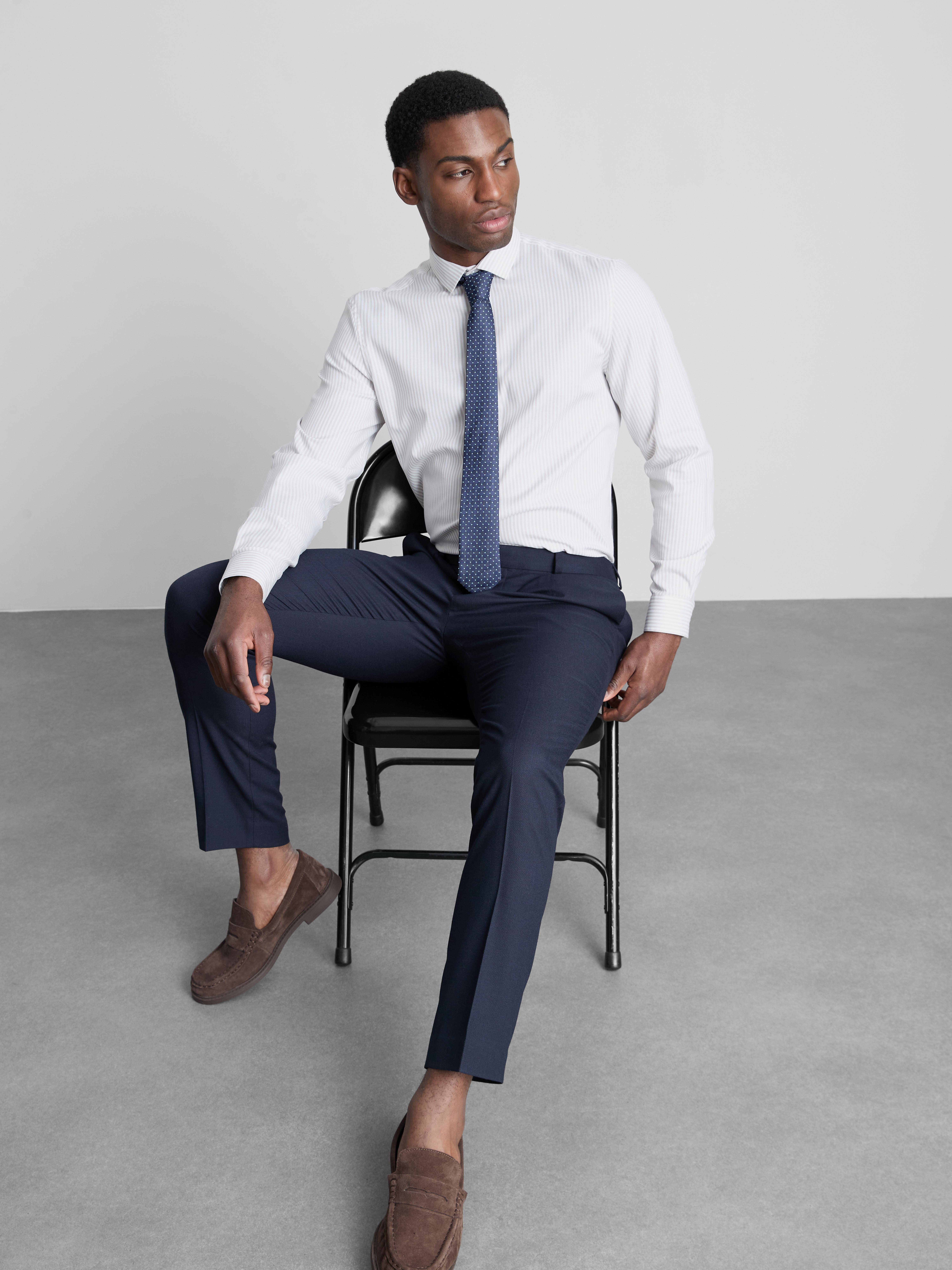 Stripe Formal Shirt - Beige