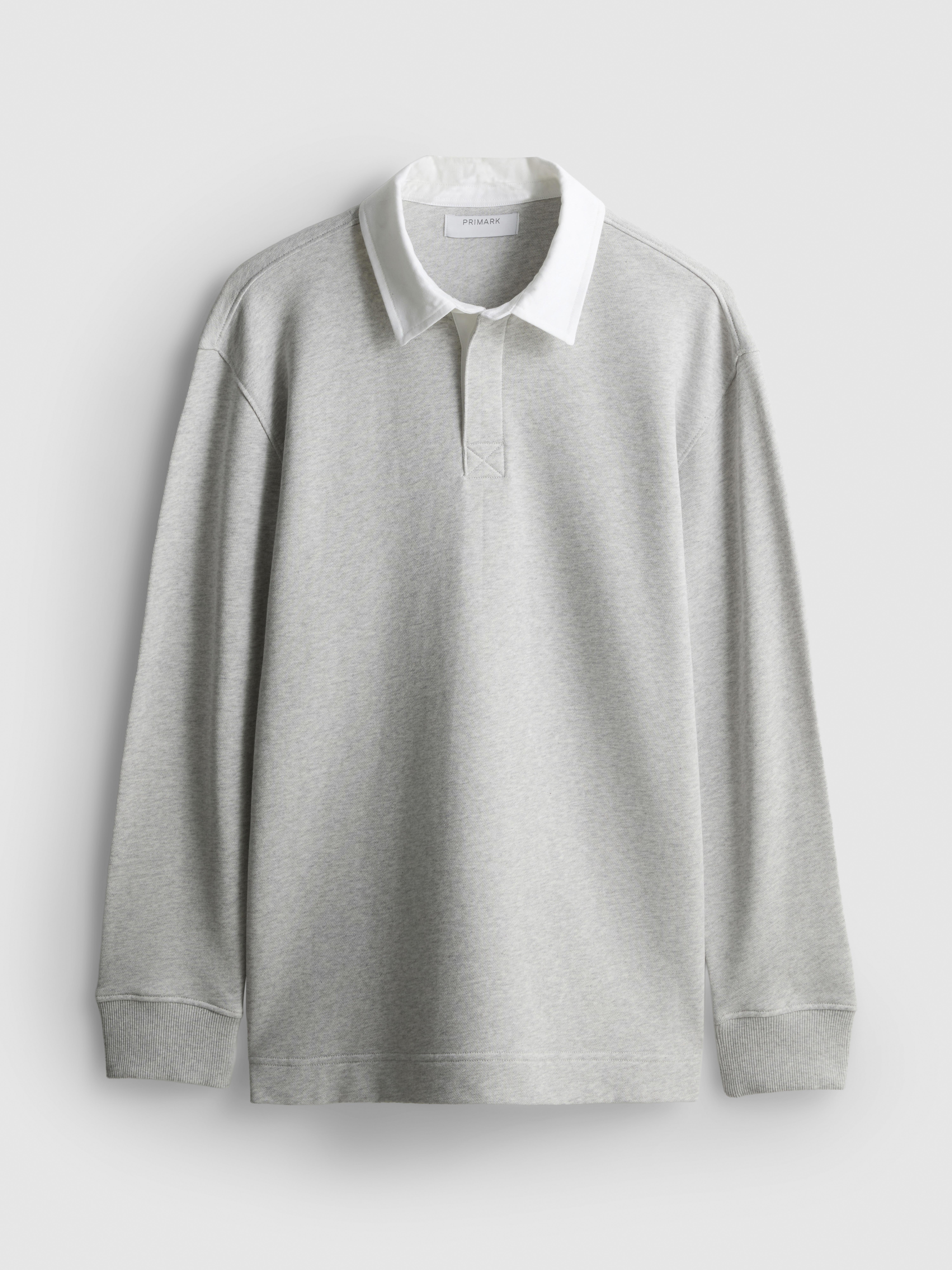 Cotton-Rich Oversized Collared Shirt - Gray
