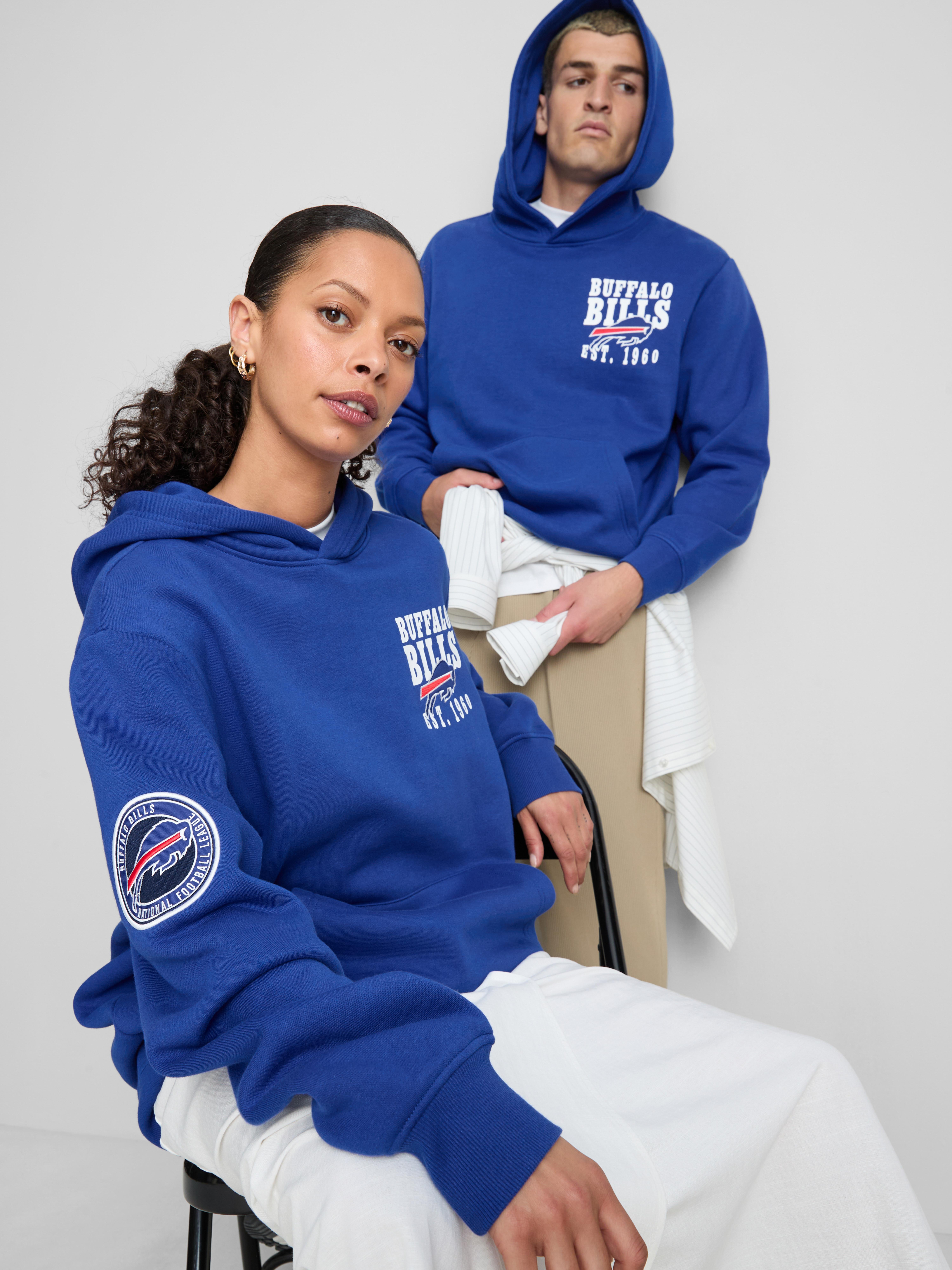 NFL Buffalo Bills Cotton-Rich Hoodie - Blue