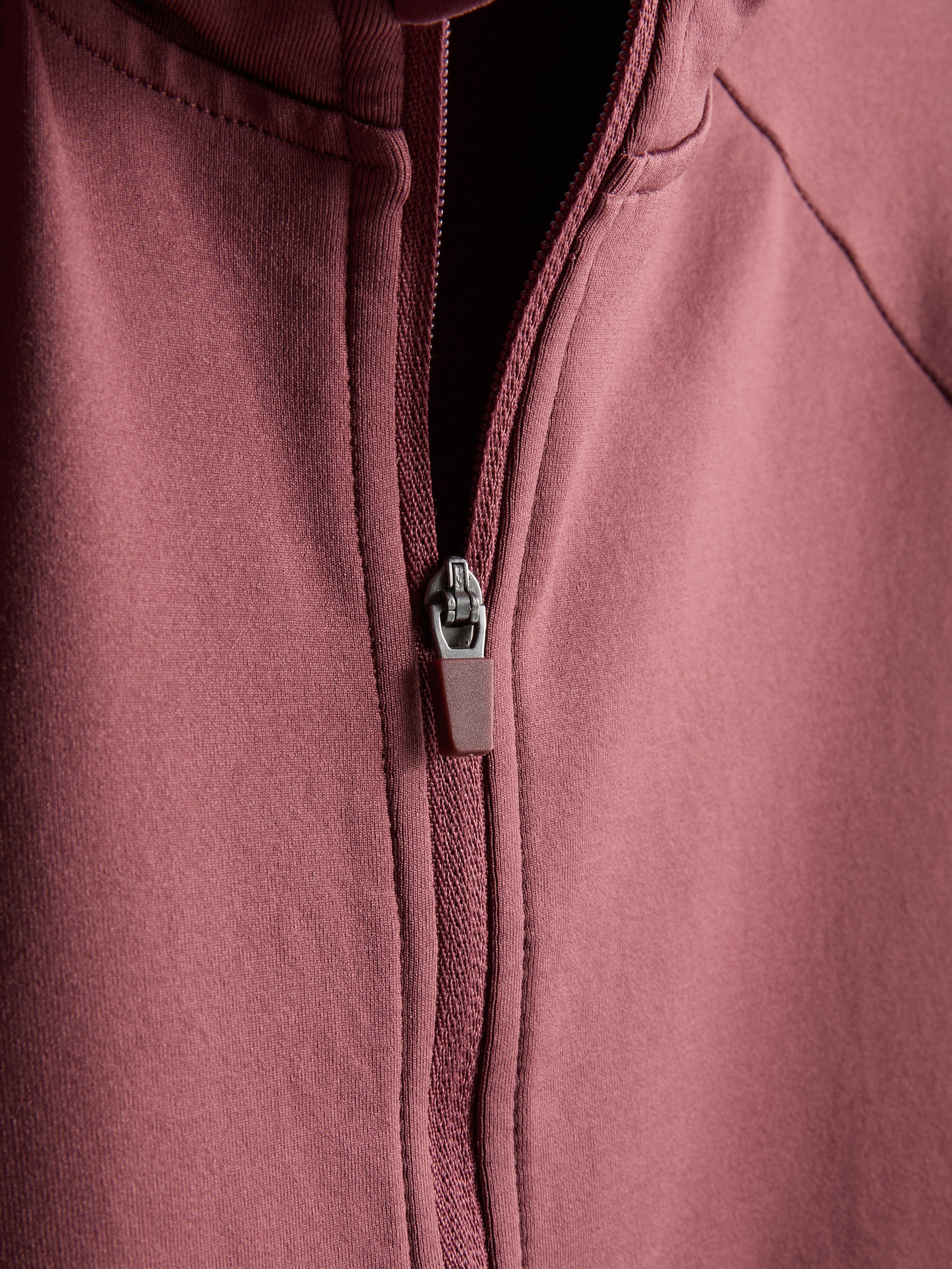 Seamless Zip Through Active Jacket - Dark Pink