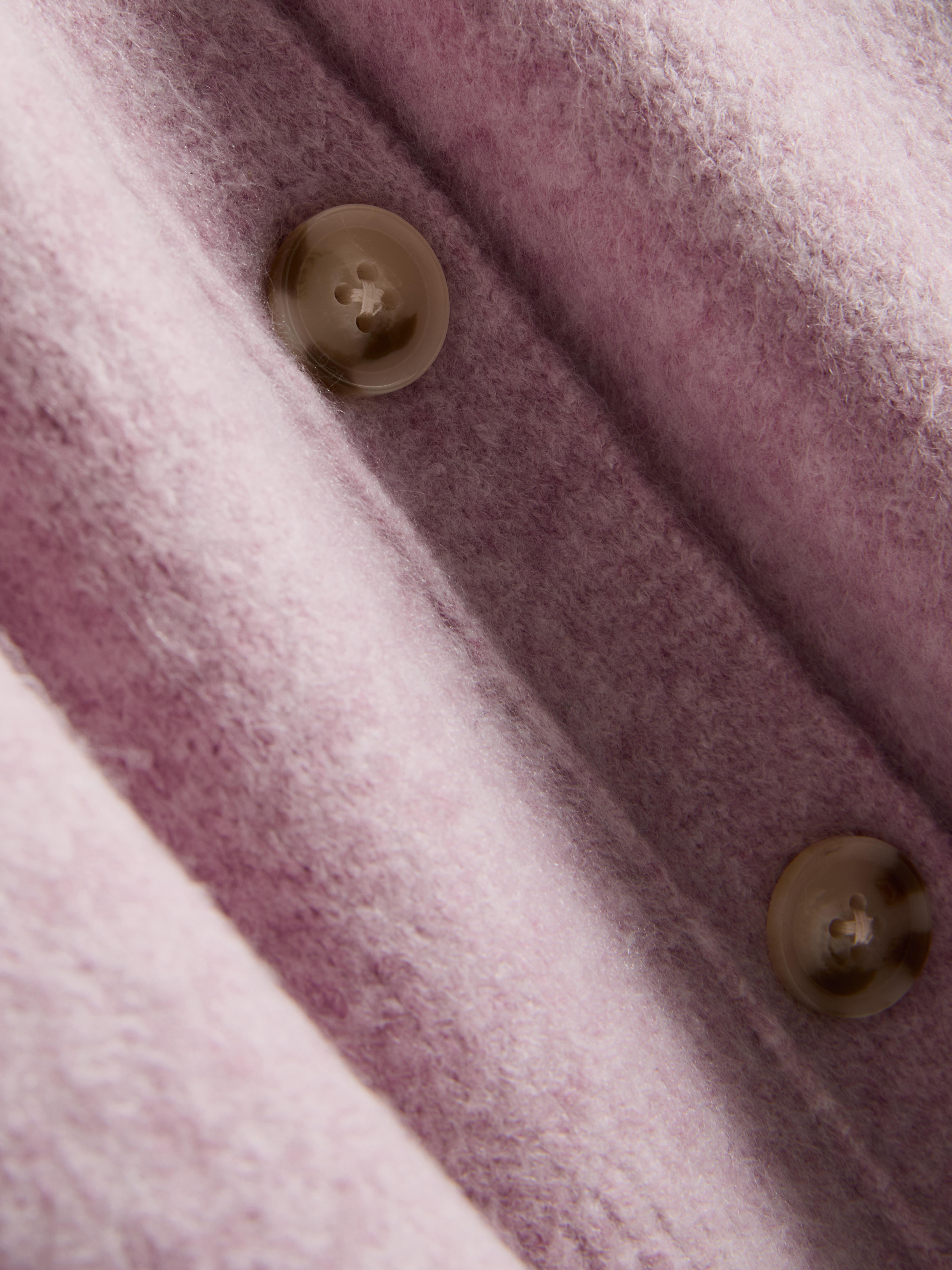 Relaxed Knitted Crew Neck Cardigan - Lilac