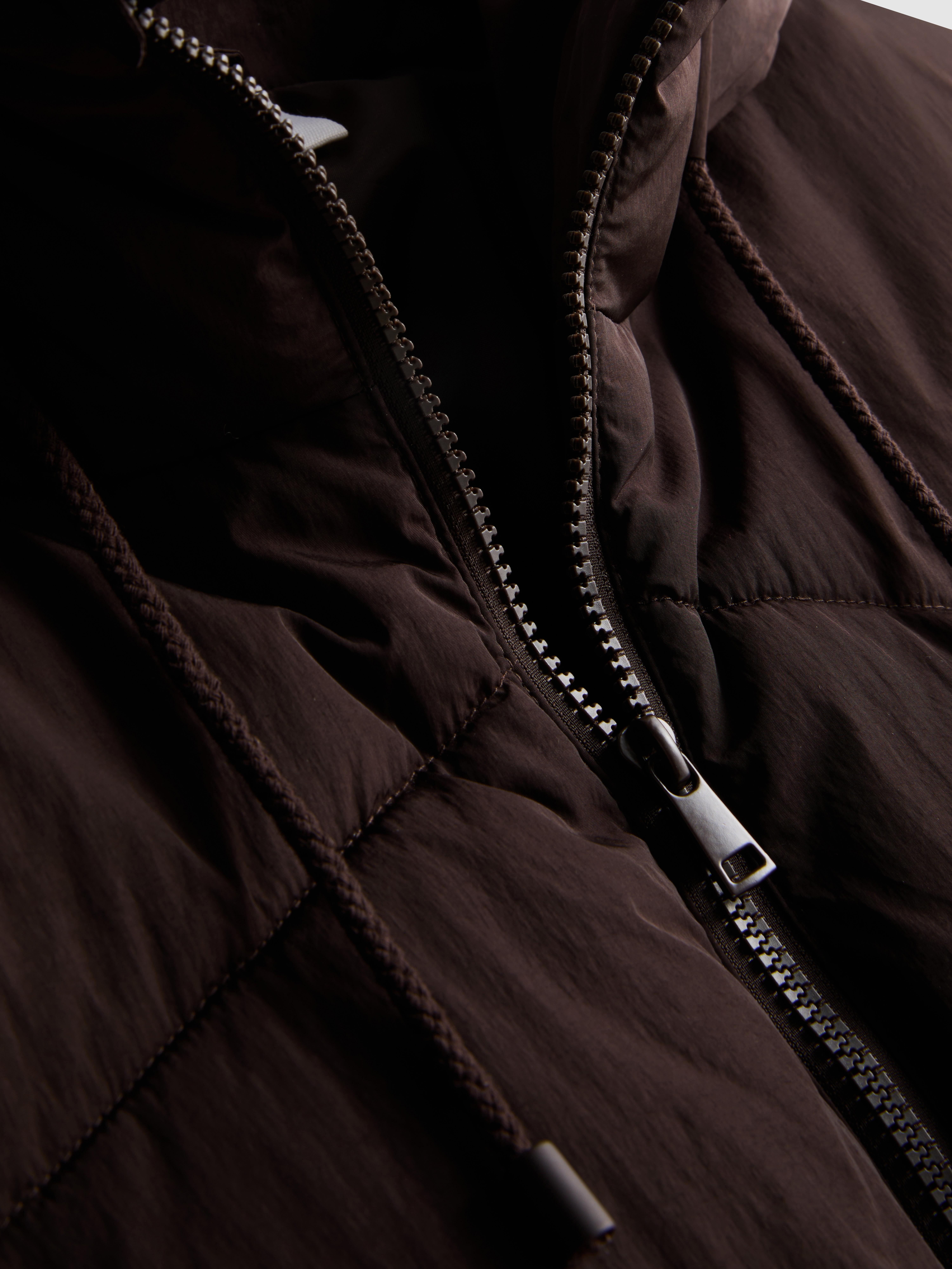 Quilted Puffer Jacket - Dark Purple