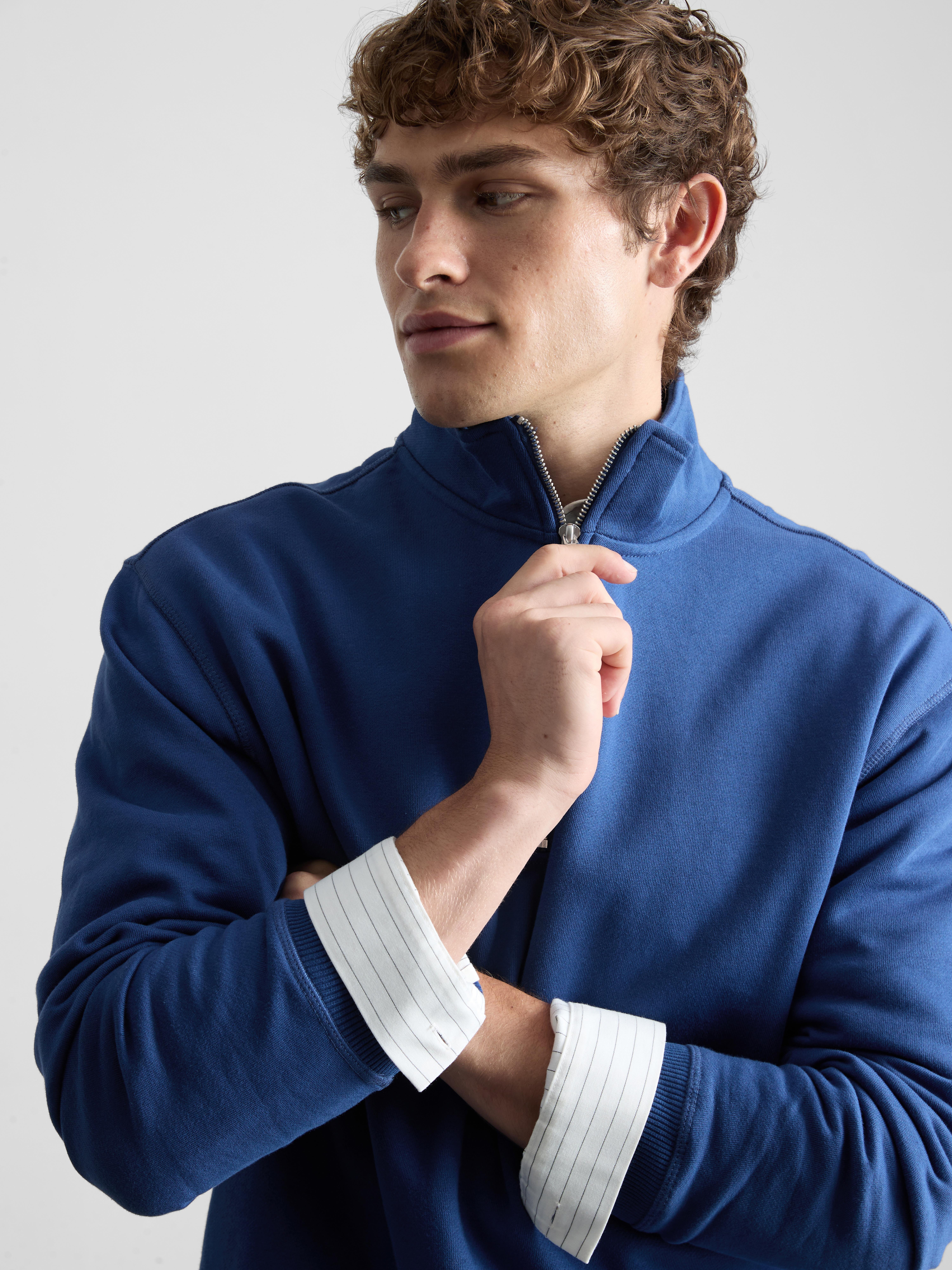 Half-Zip Sweatshirt - Blue