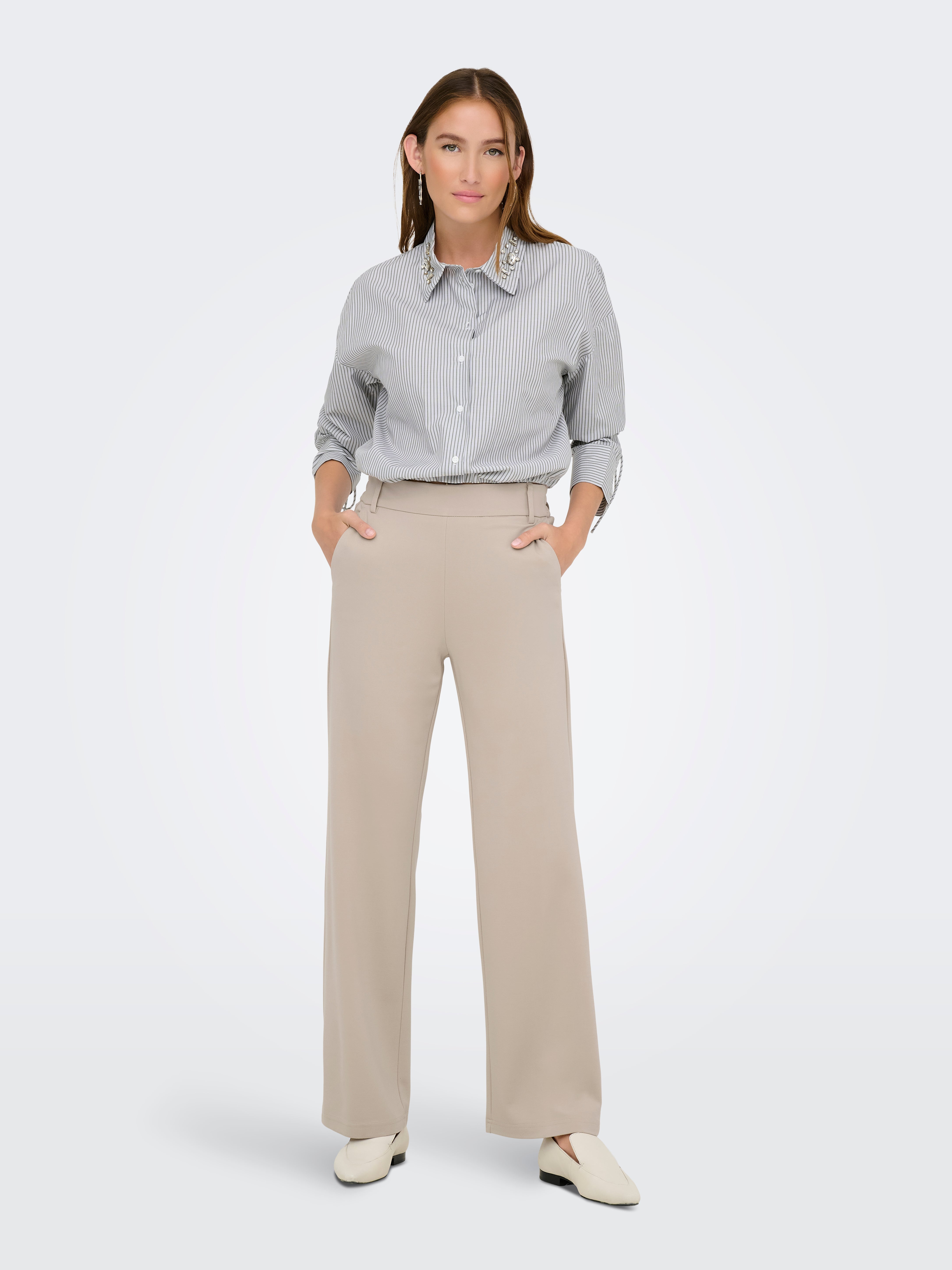 ONLPOPTRASH Straight Fit Tailored trousers Pure Cashmere