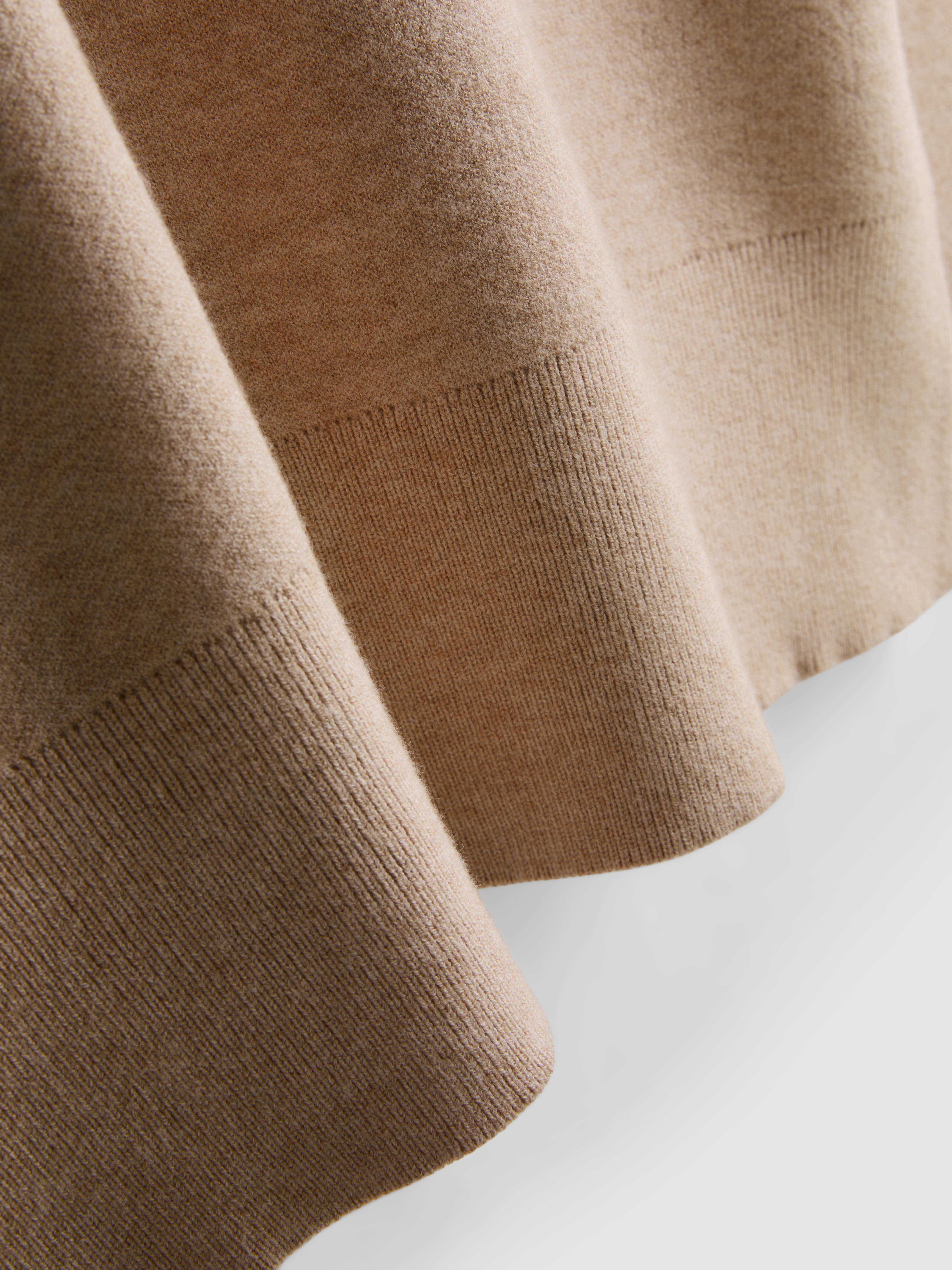 Knitted Crewneck Slogan Sweater - Oatmeal
