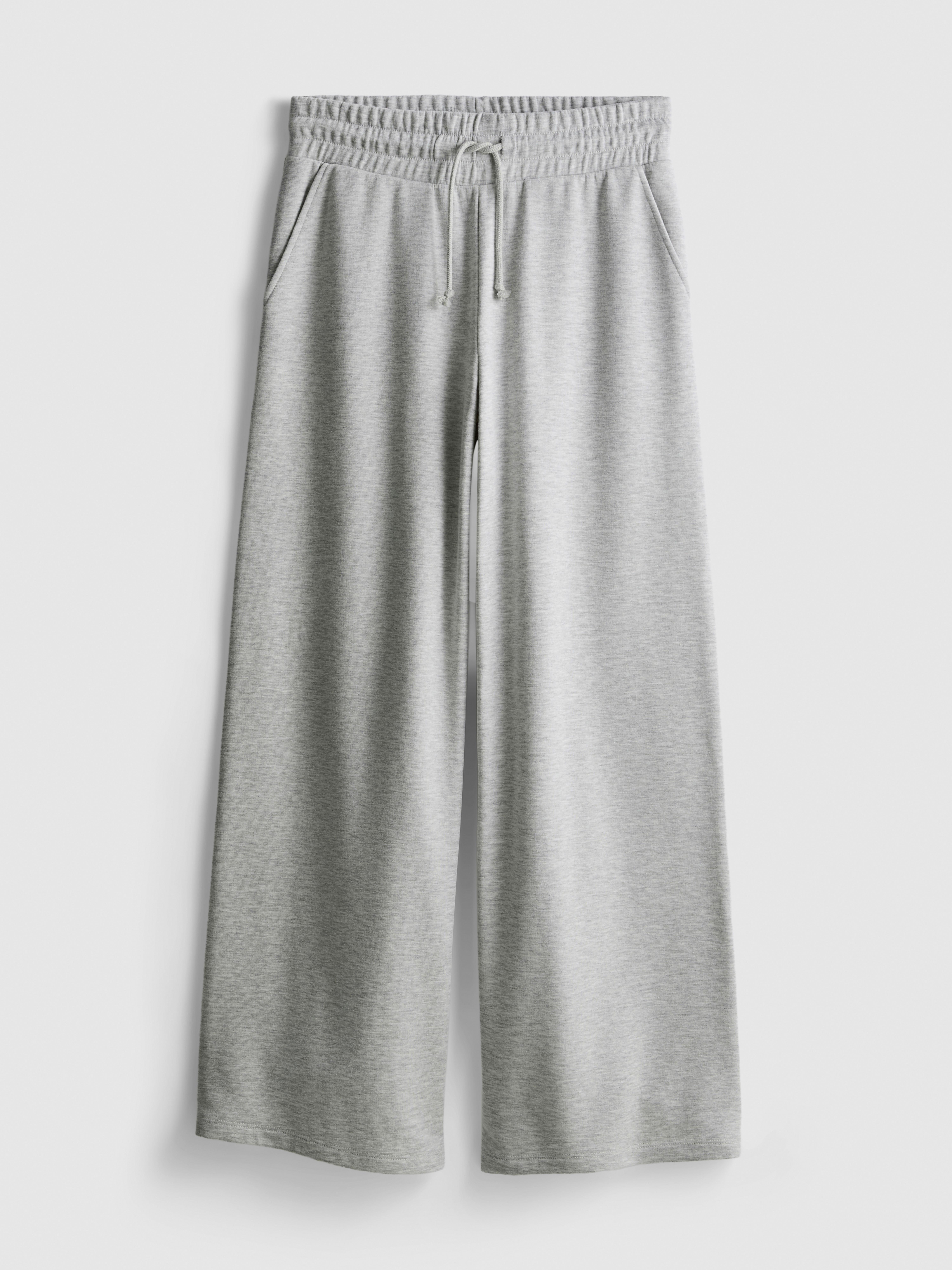 Wide-Leg Airport Tracksuit Bottoms - Gray Heather