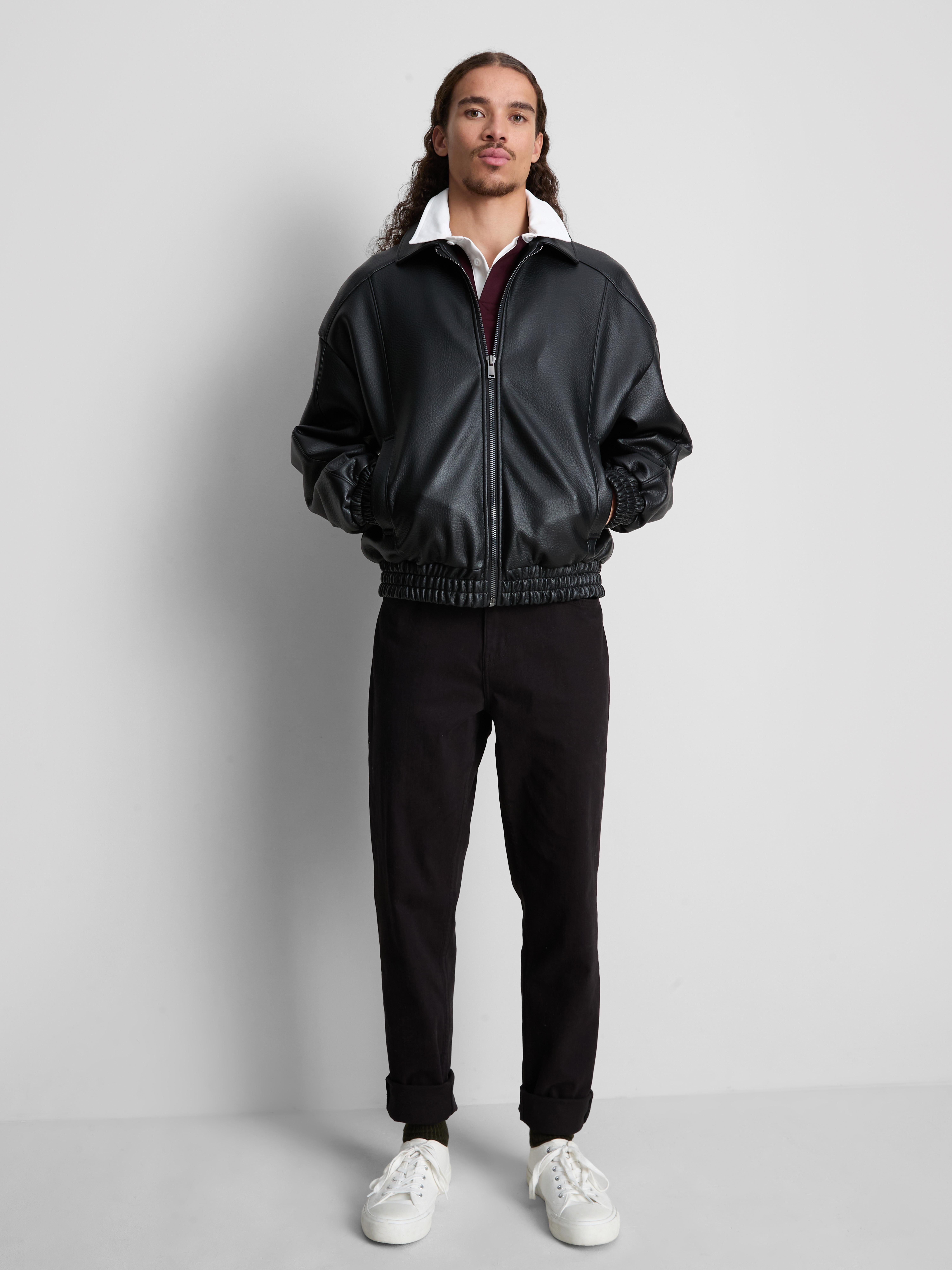 Mid-Rise Slim-Fit Jeans - Black