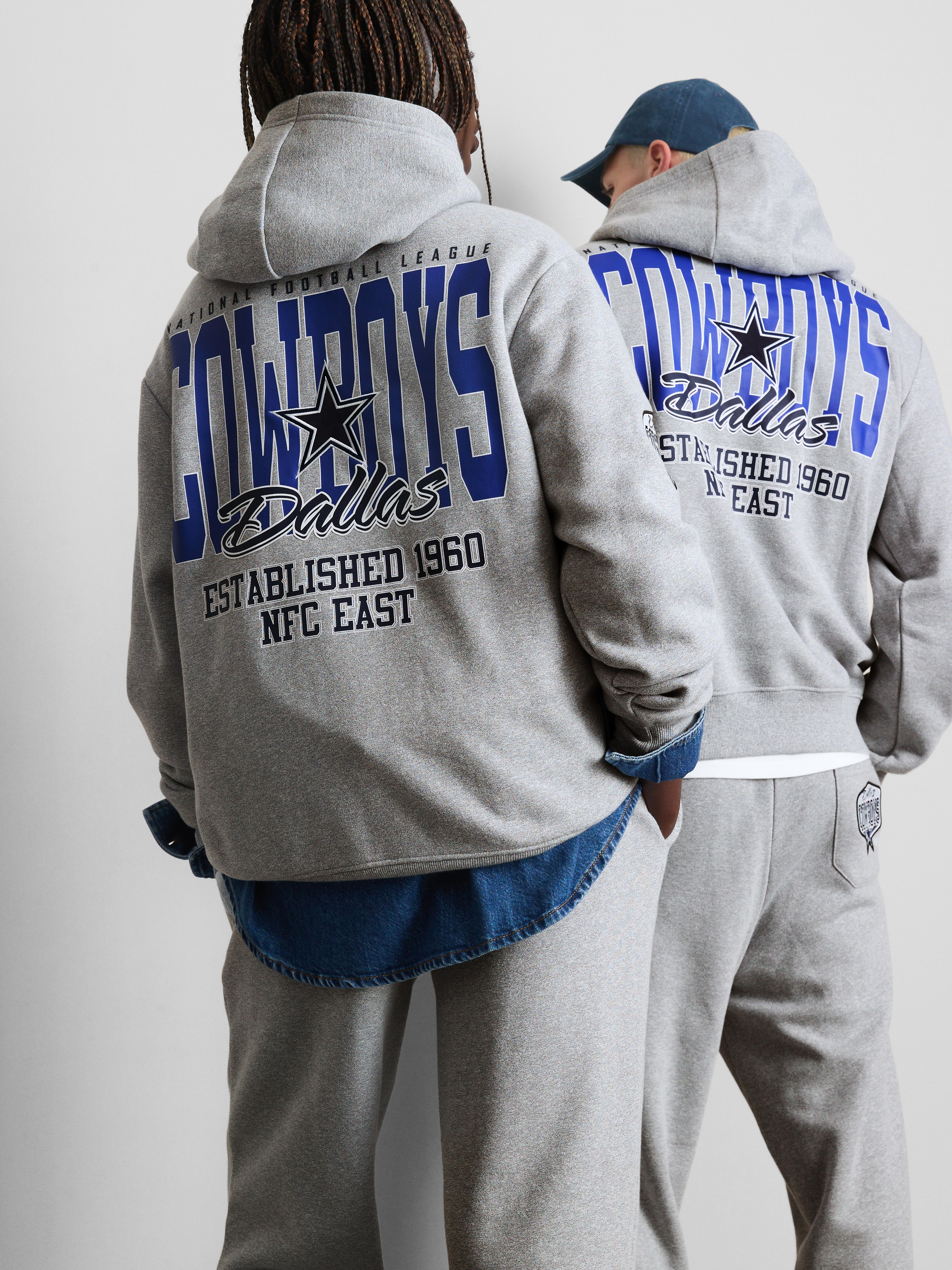 NFL Dallas Cowboys Cotton-Rich Hoodie - Gray