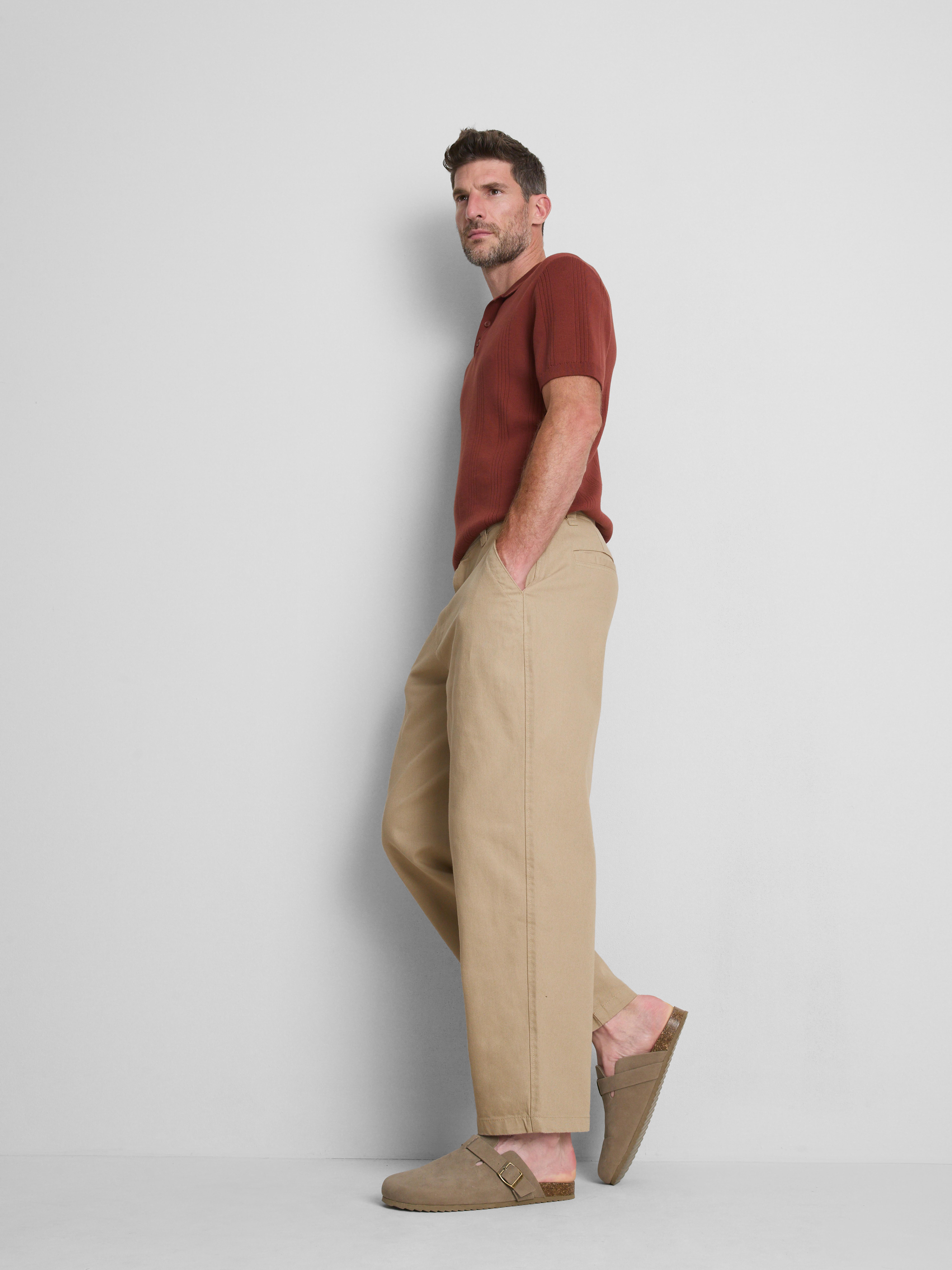 Mid-Rise Chino Pants - Stone