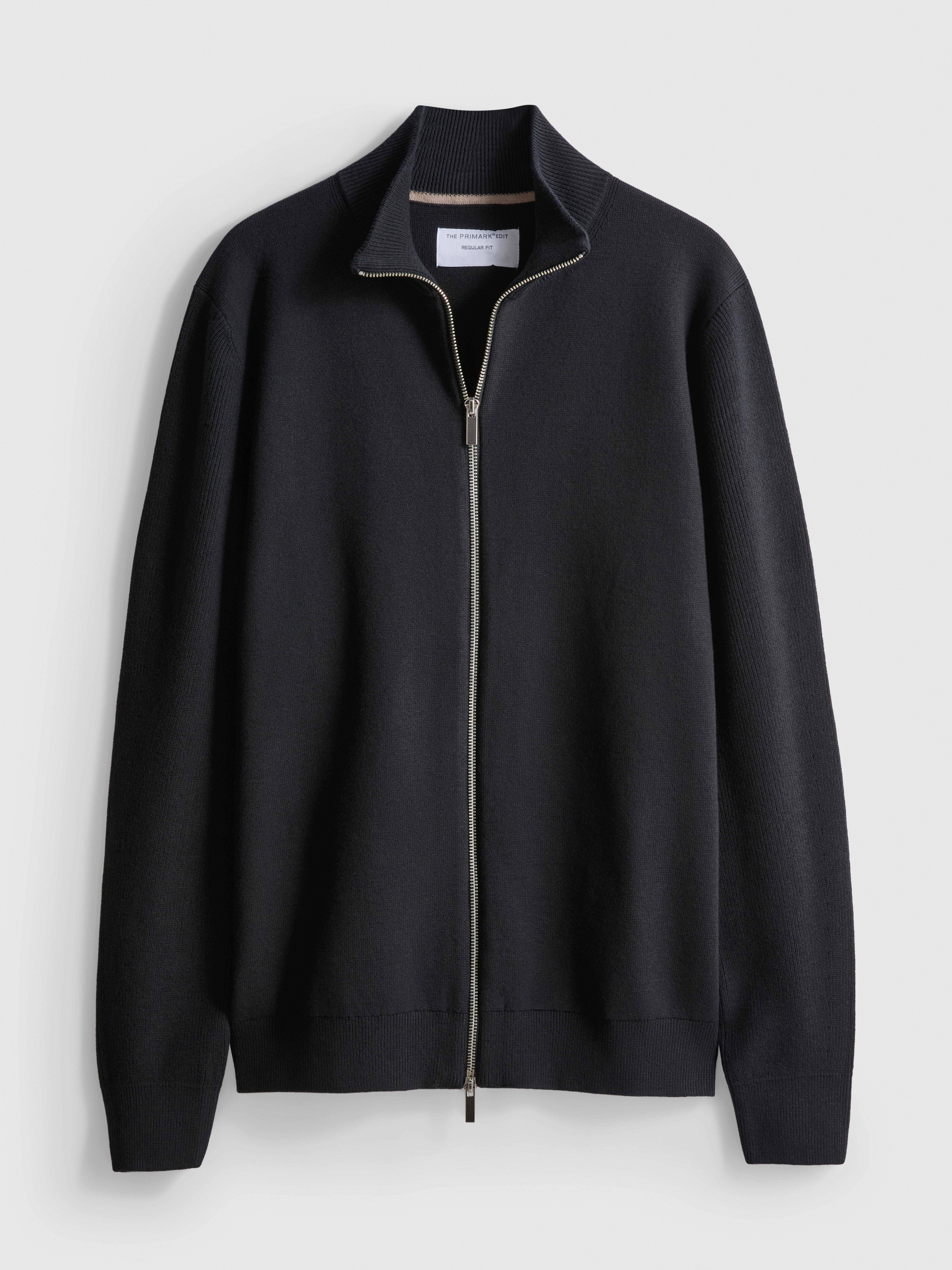 The Edit High-Neck Cardigan - Black