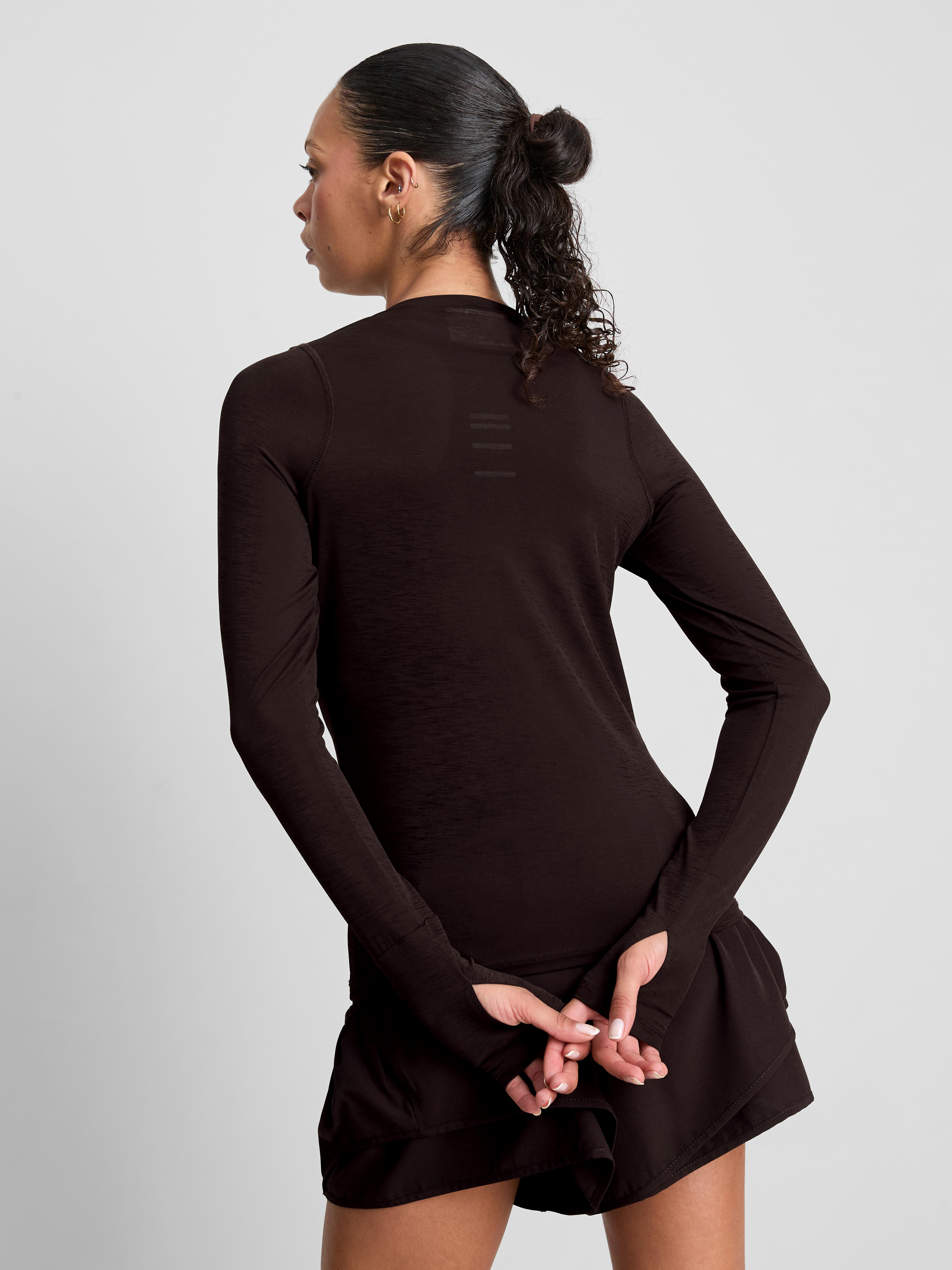 Primark Form | Raglan Long-Sleeve Base-Layer Top - Dark Purple