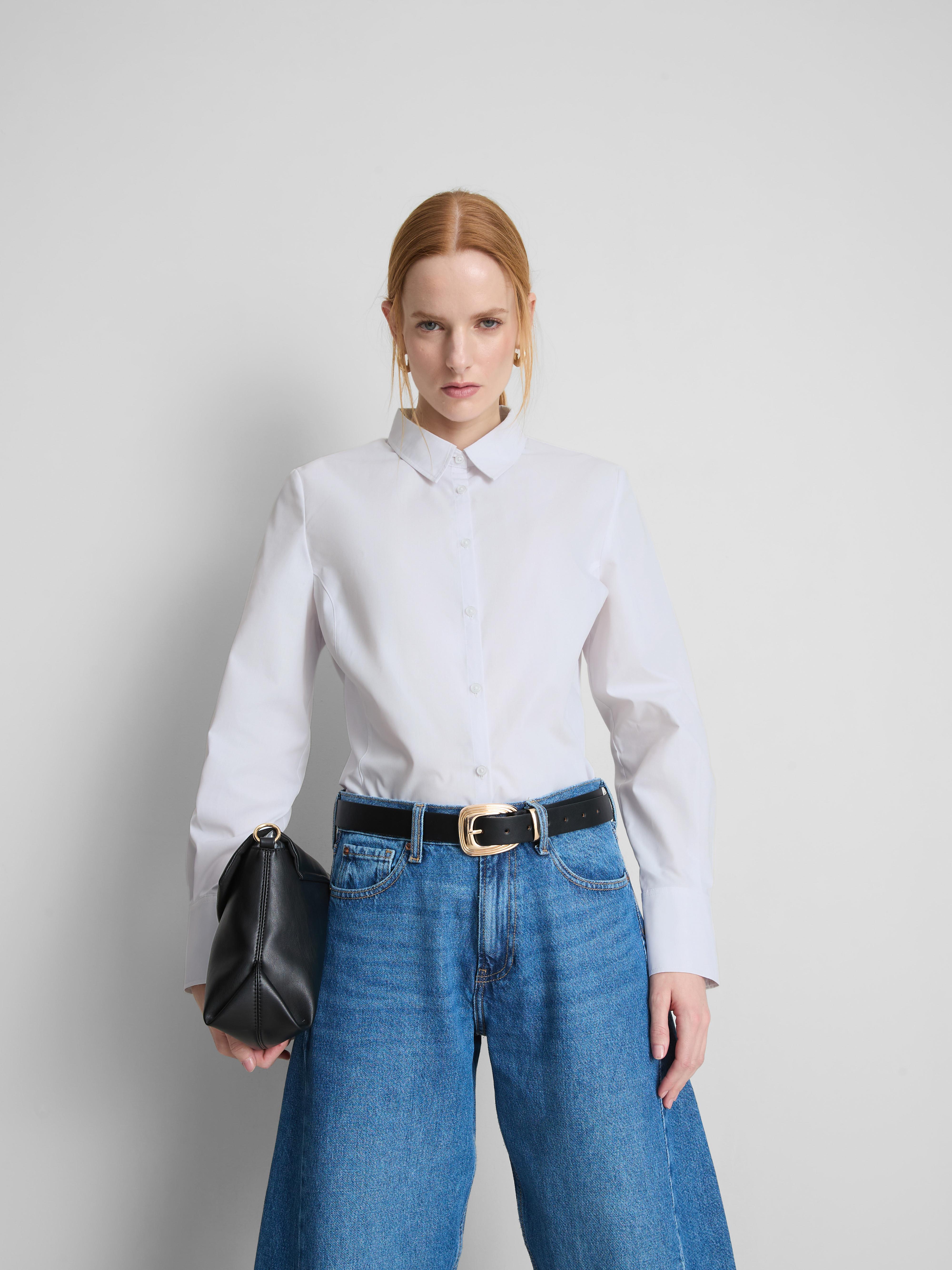Long Sleeve Workwear Shirt - White