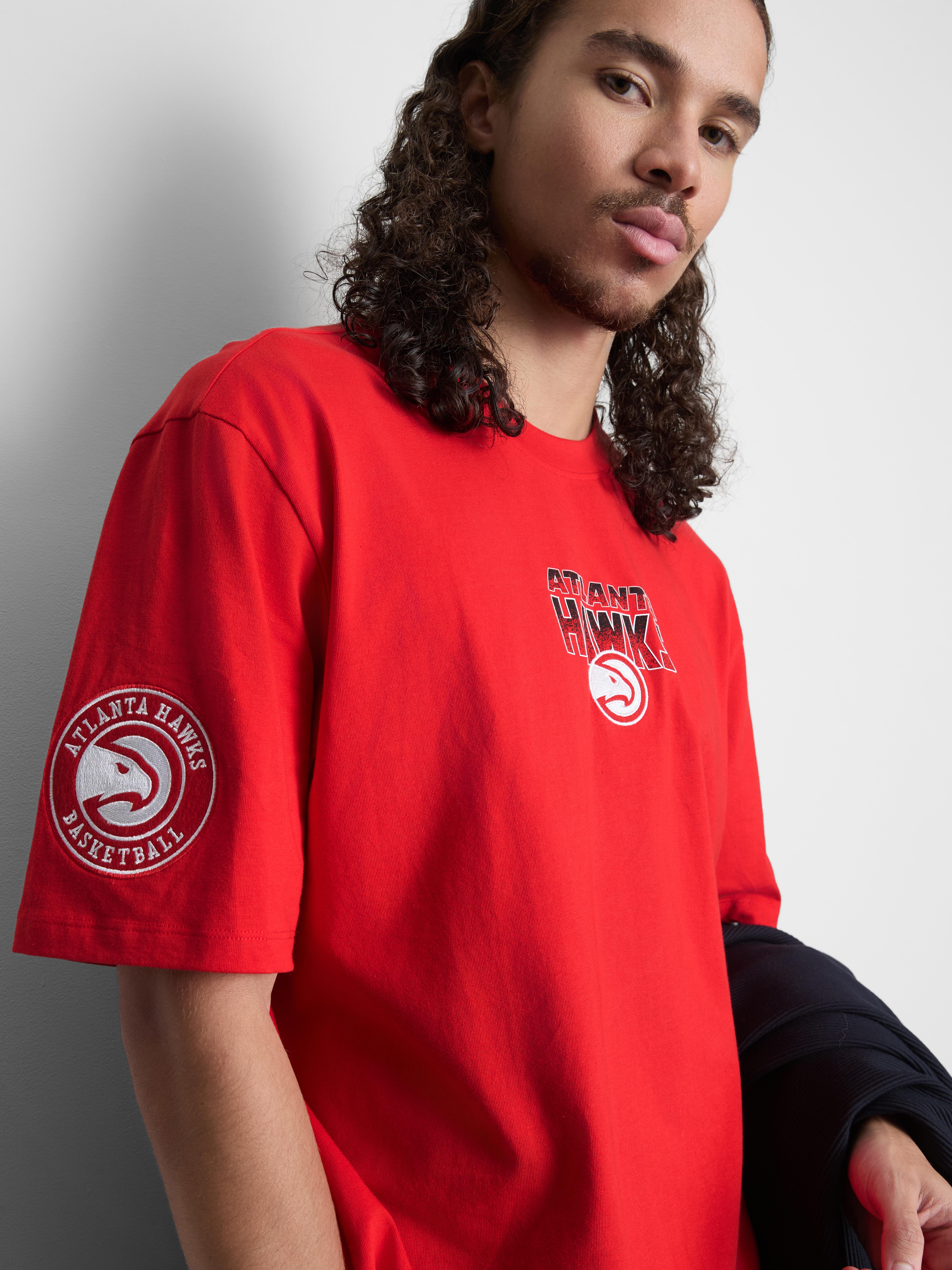 NBA Atlanta Hawks Pure Cotton Graphic T-Shirt - Red