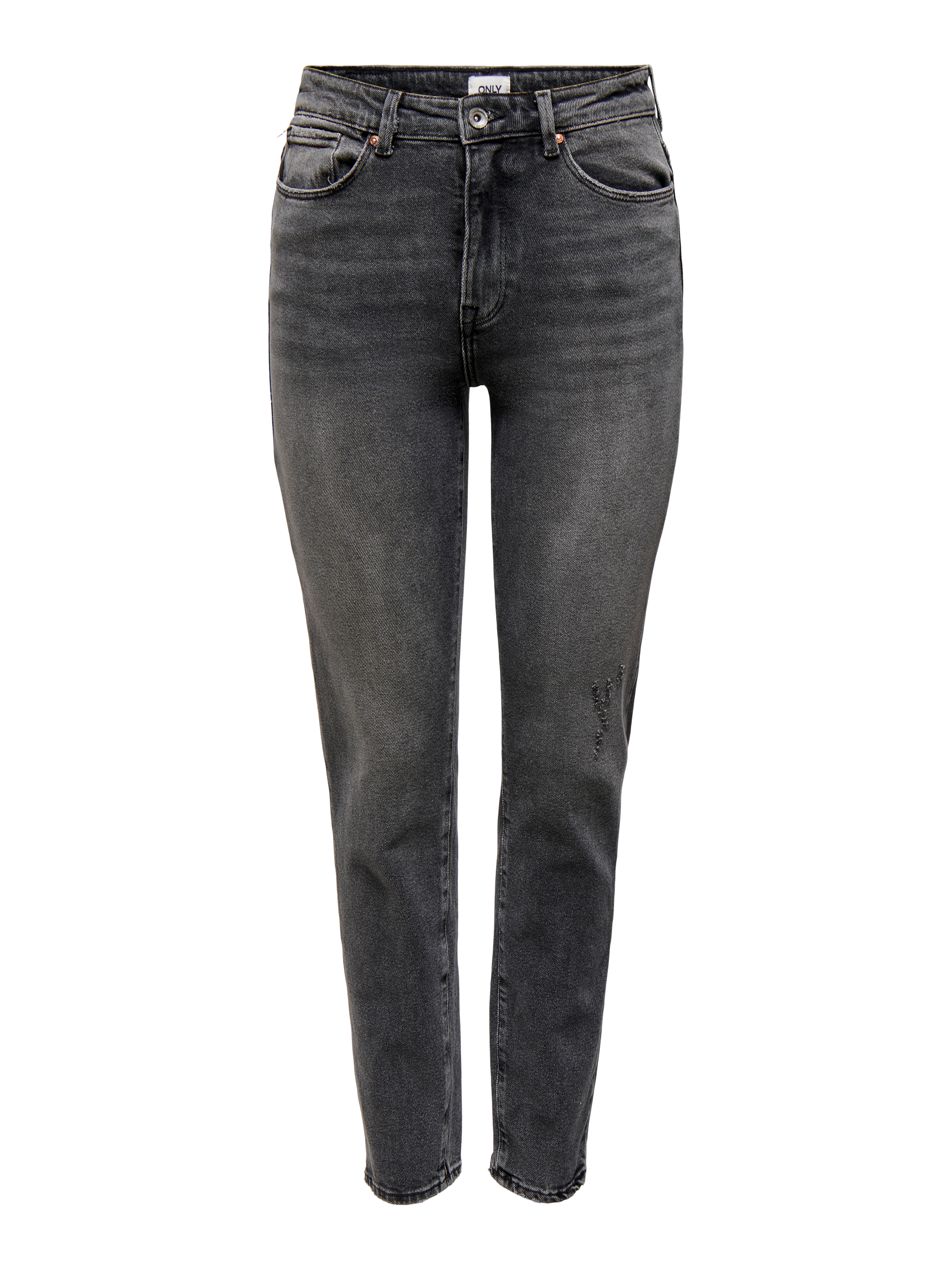 ONLEMILY High waist Straight Fit Ankle length Jeans Dark Grey Denim