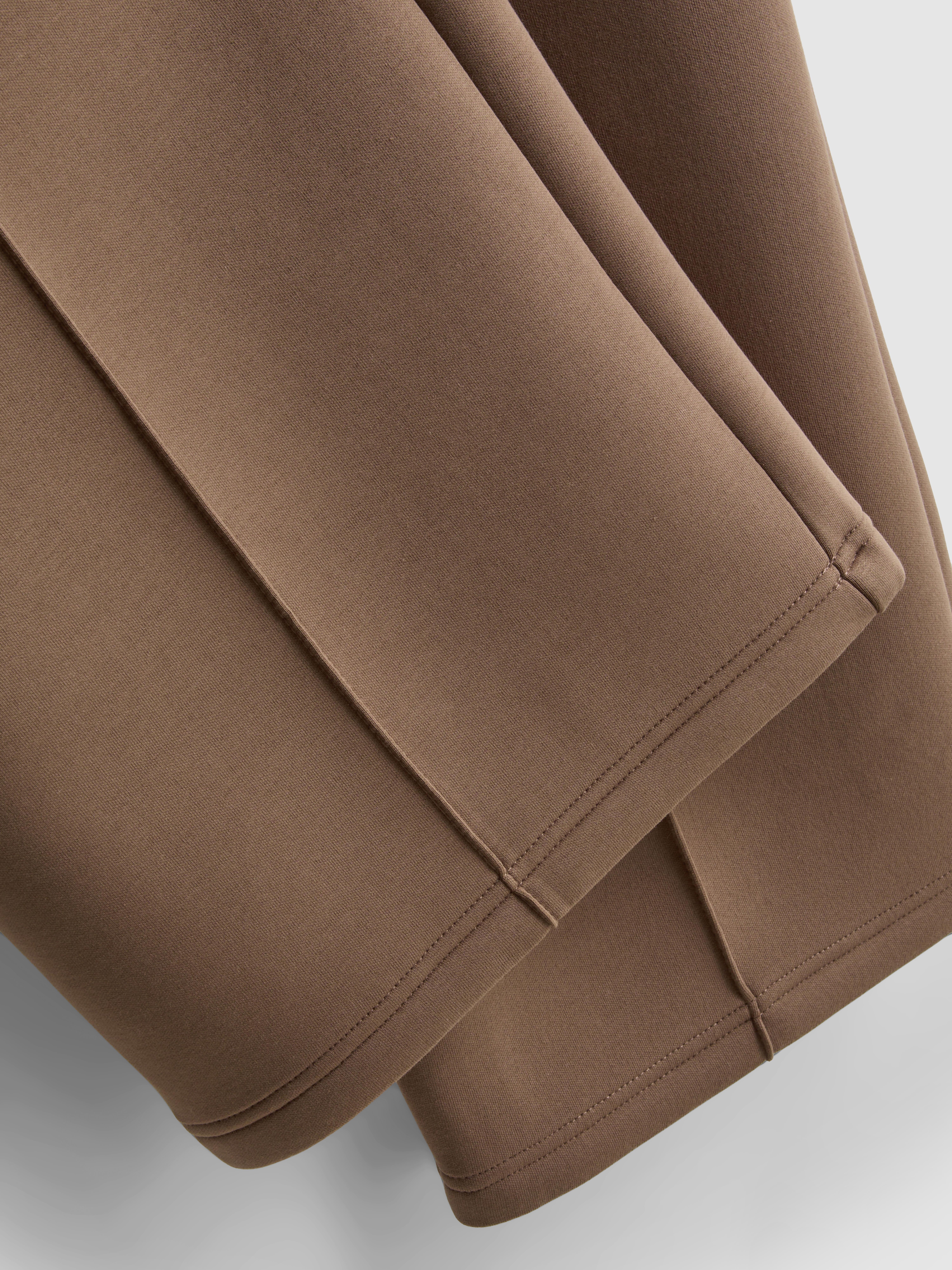 The Edit Scuba Wide Leg Pants - Mocha