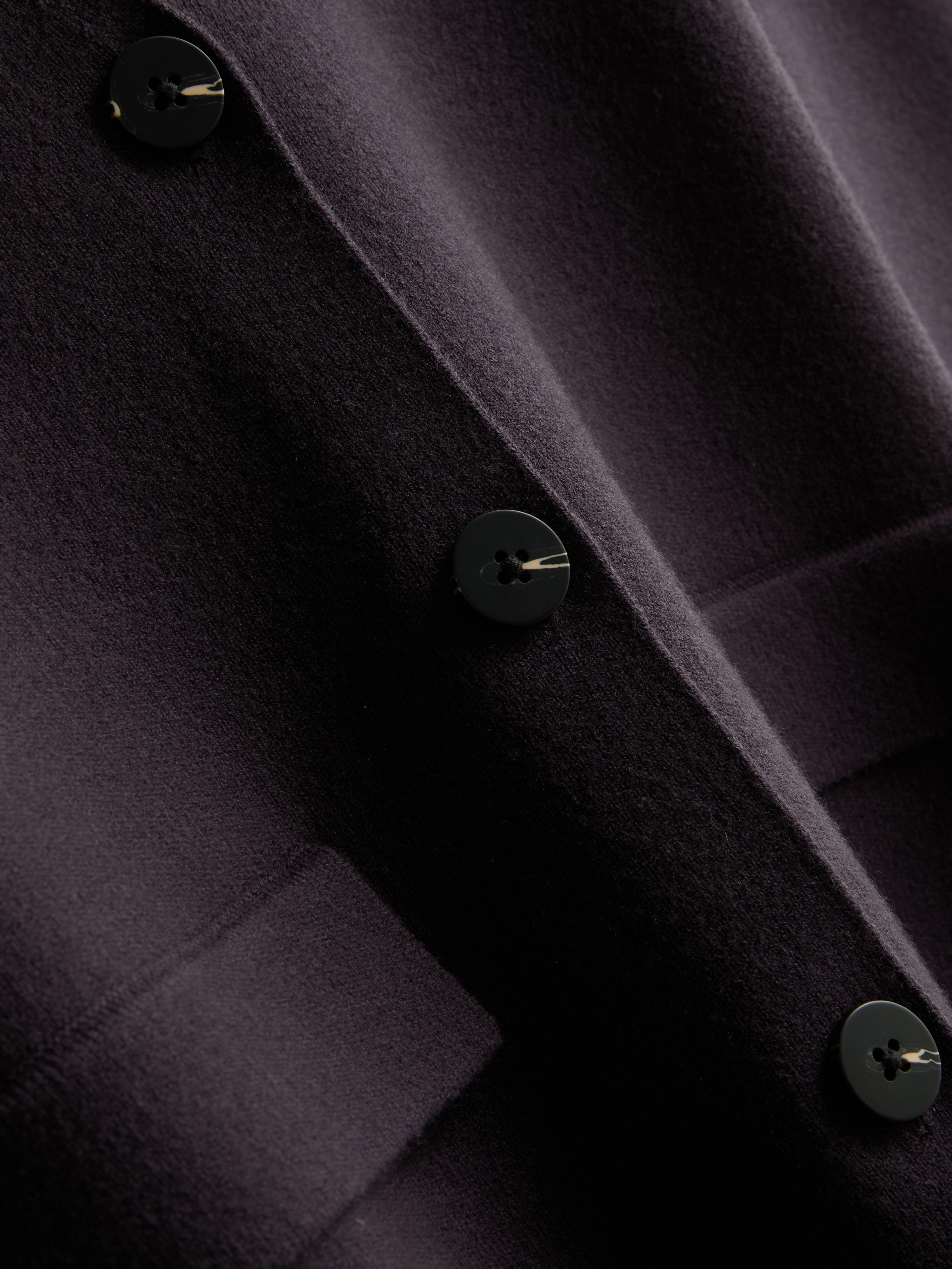 Paula Echevarría Sculpted Cardigan - Dark Purple