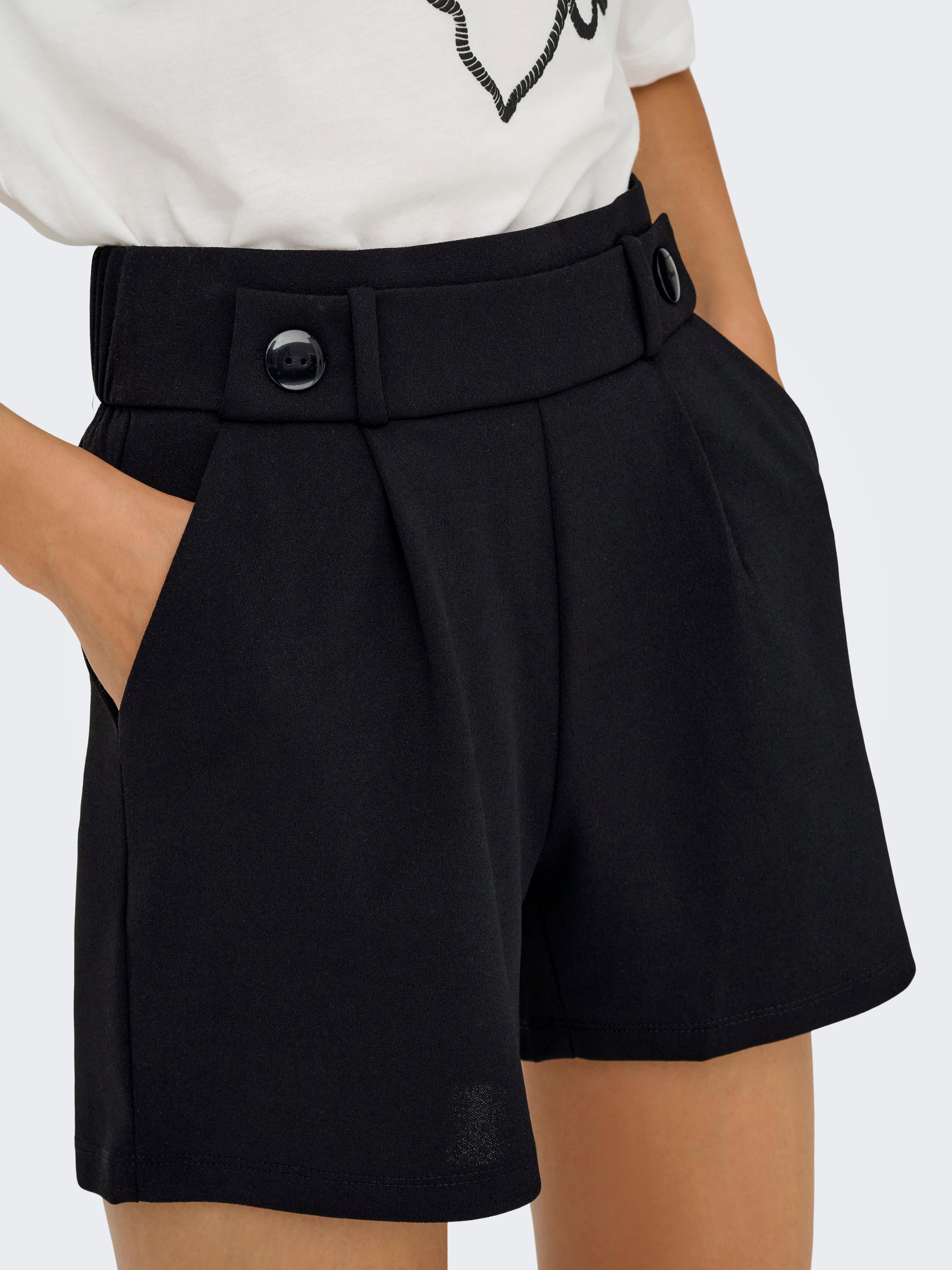 JDYGEGGO High waist Regular Fit Shorts Black