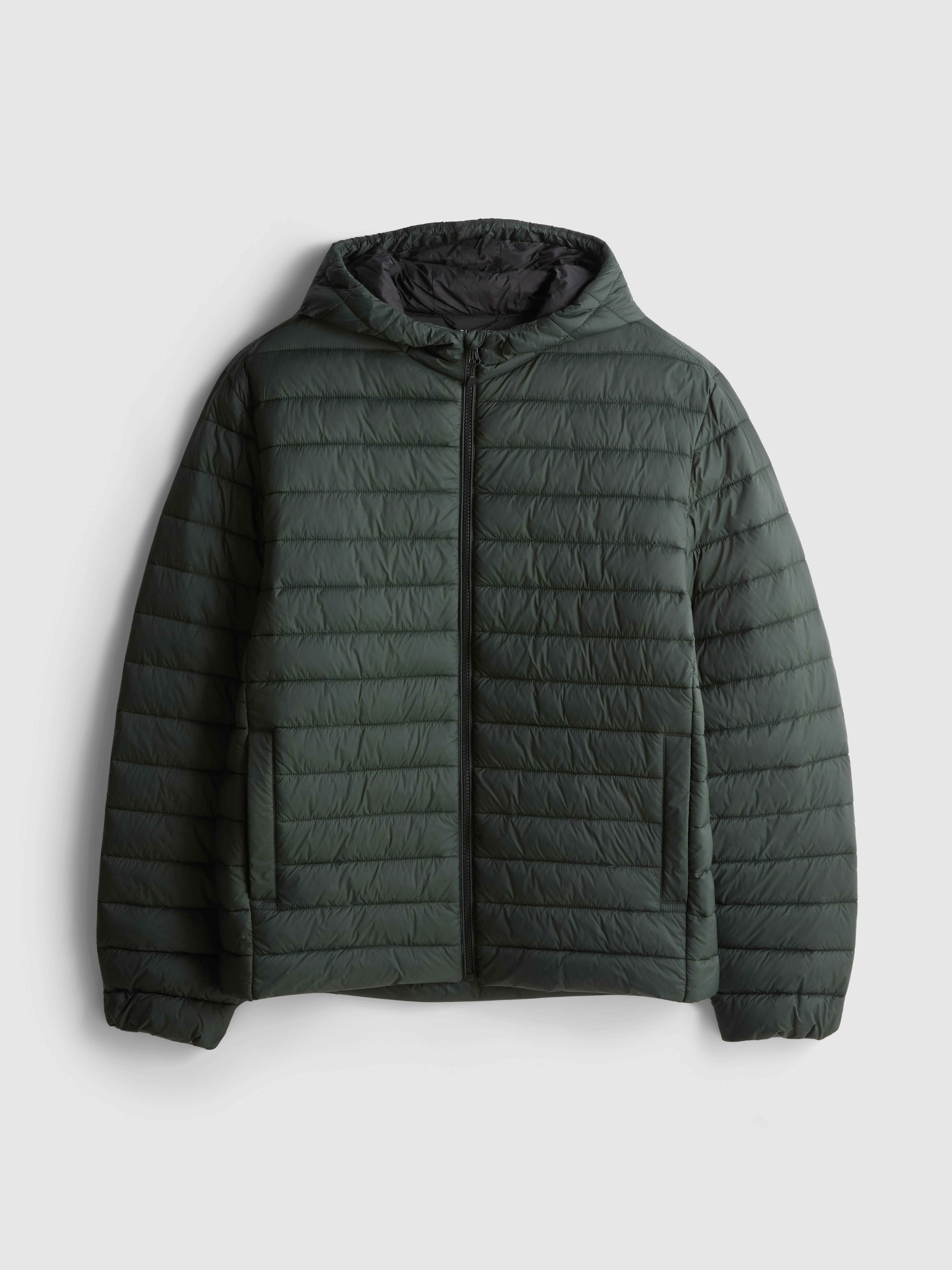 Hooded Padded Jacket - Green